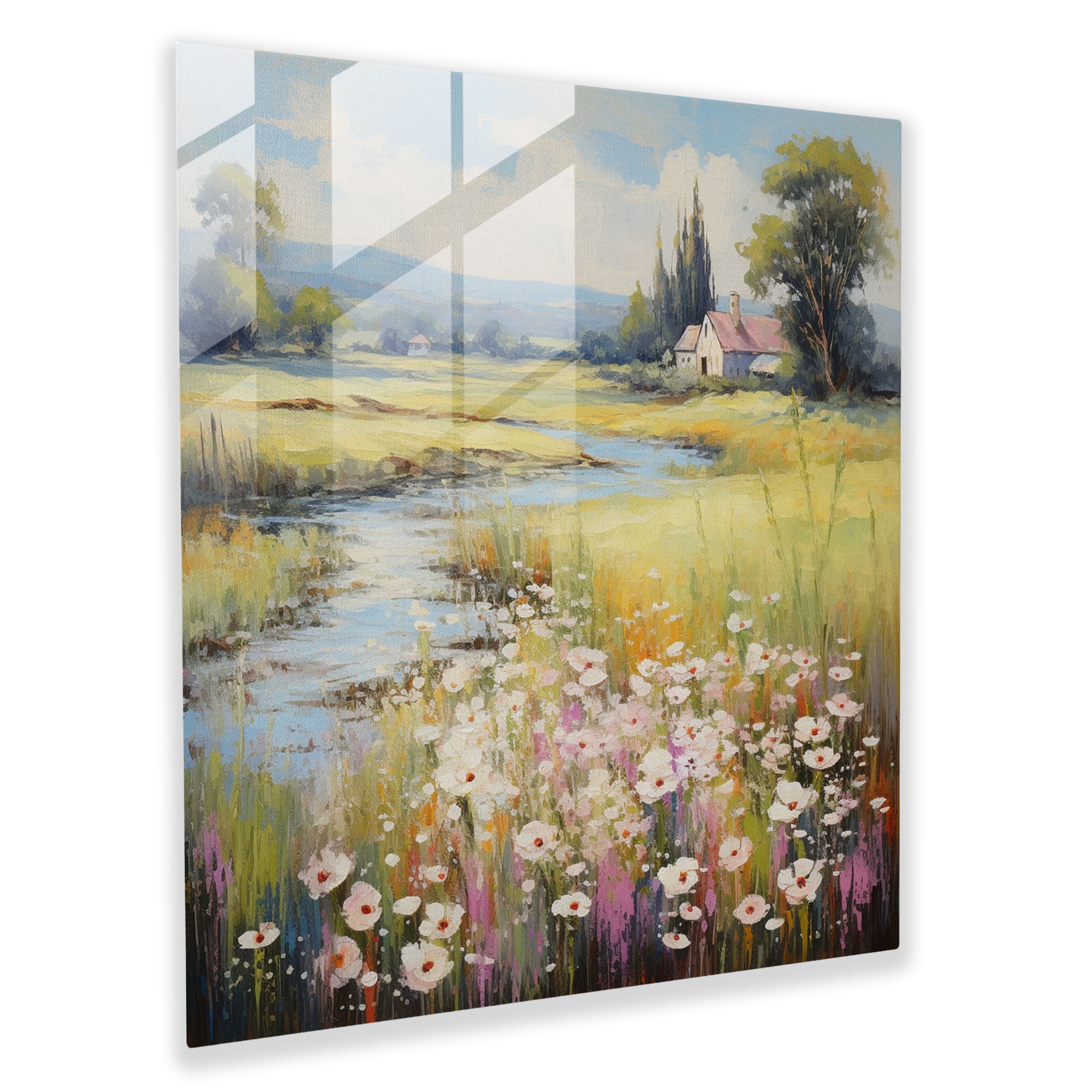 Glasbild Landidylle - Modern Wohnkultur Ruhe