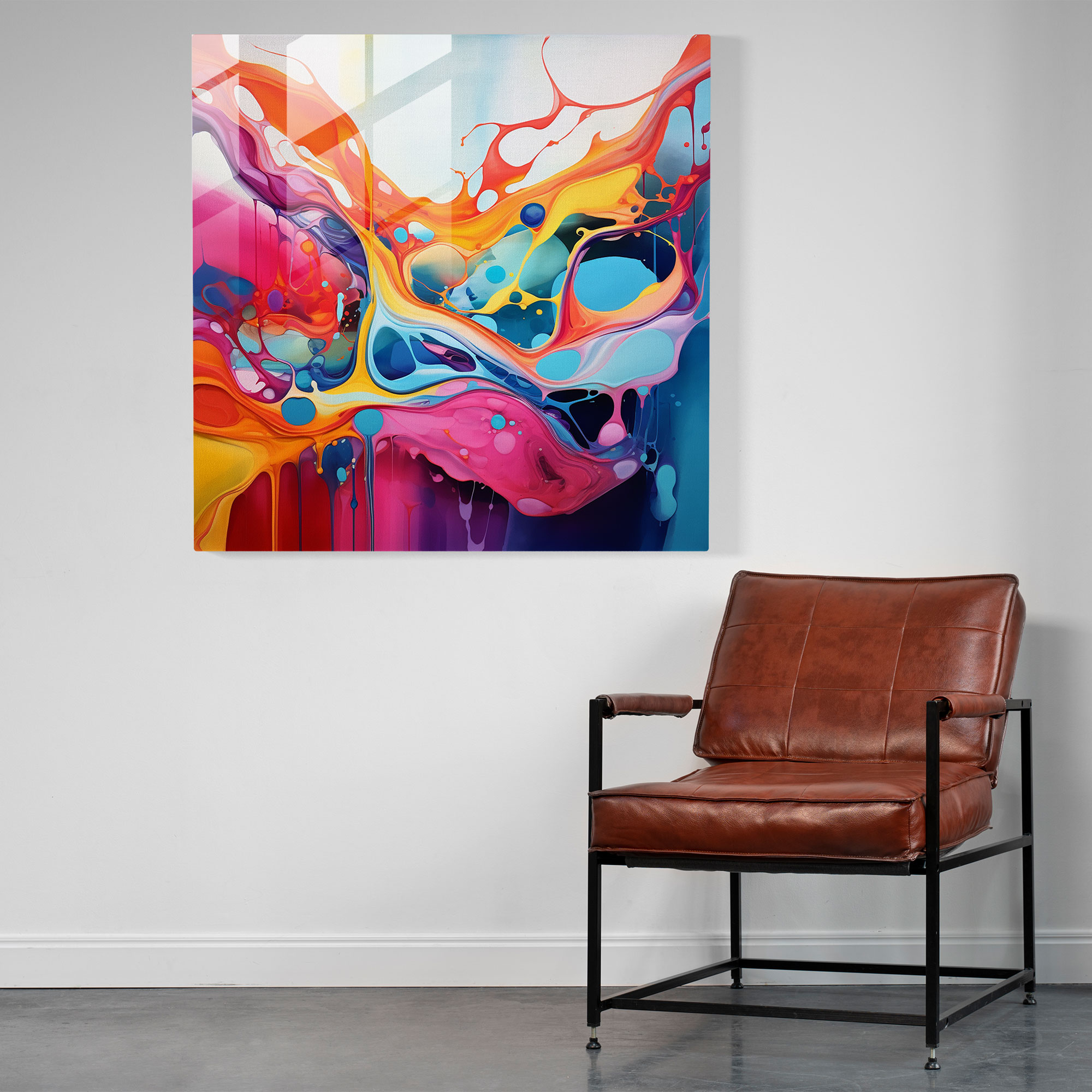 Cool Abstract Glass Print - Cool, Cool Theme, Glass Print, Home Decoration
