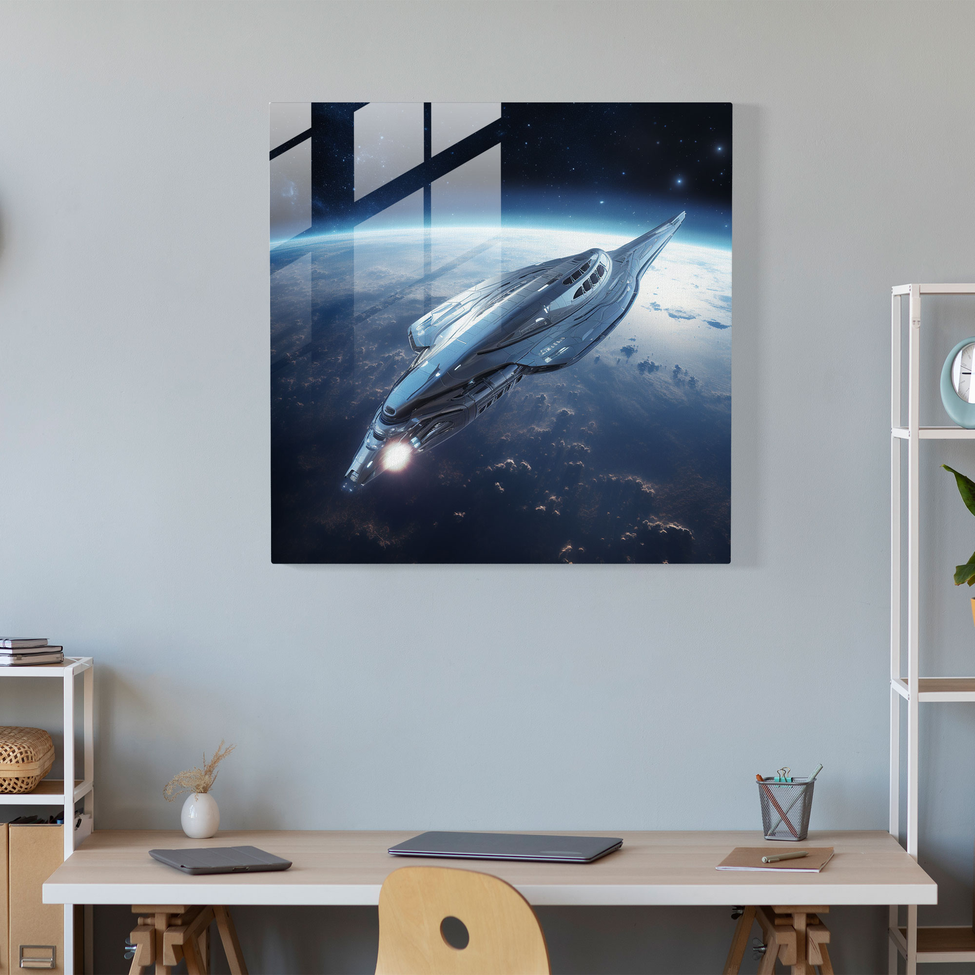 Futuristisches cooles Glasbild - Coole Glas Kunst Glasbild Cooles Thema