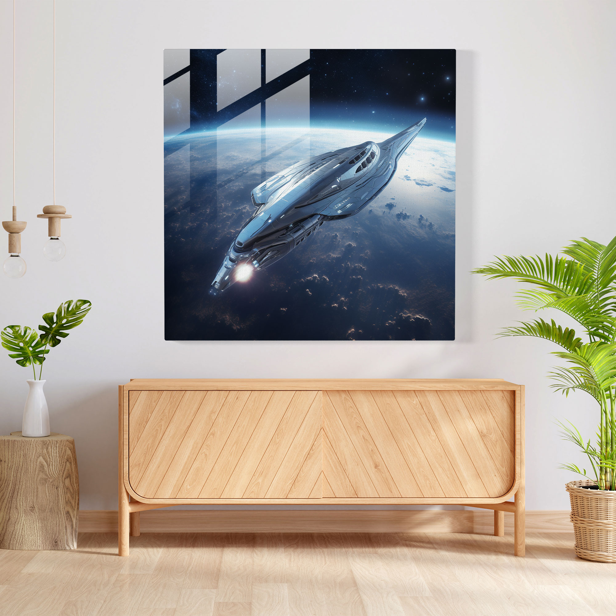 Futuristisches cooles Glasbild - Coole Glas Kunst Glasbild Cooles Thema