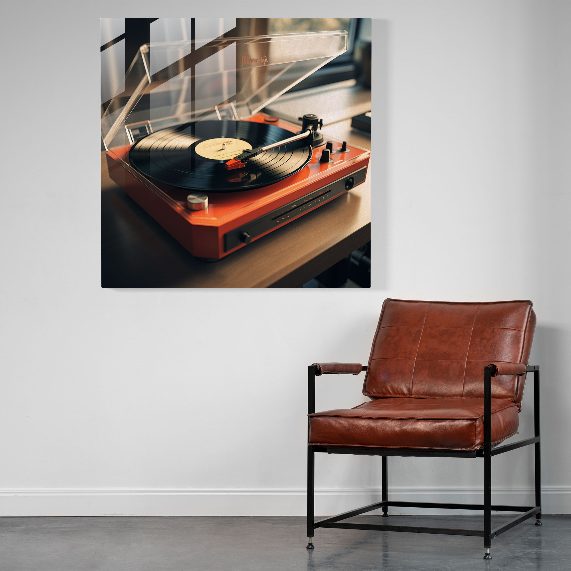 Retro Cool Glasbild - Cooles Retro Design coole Musikvibes