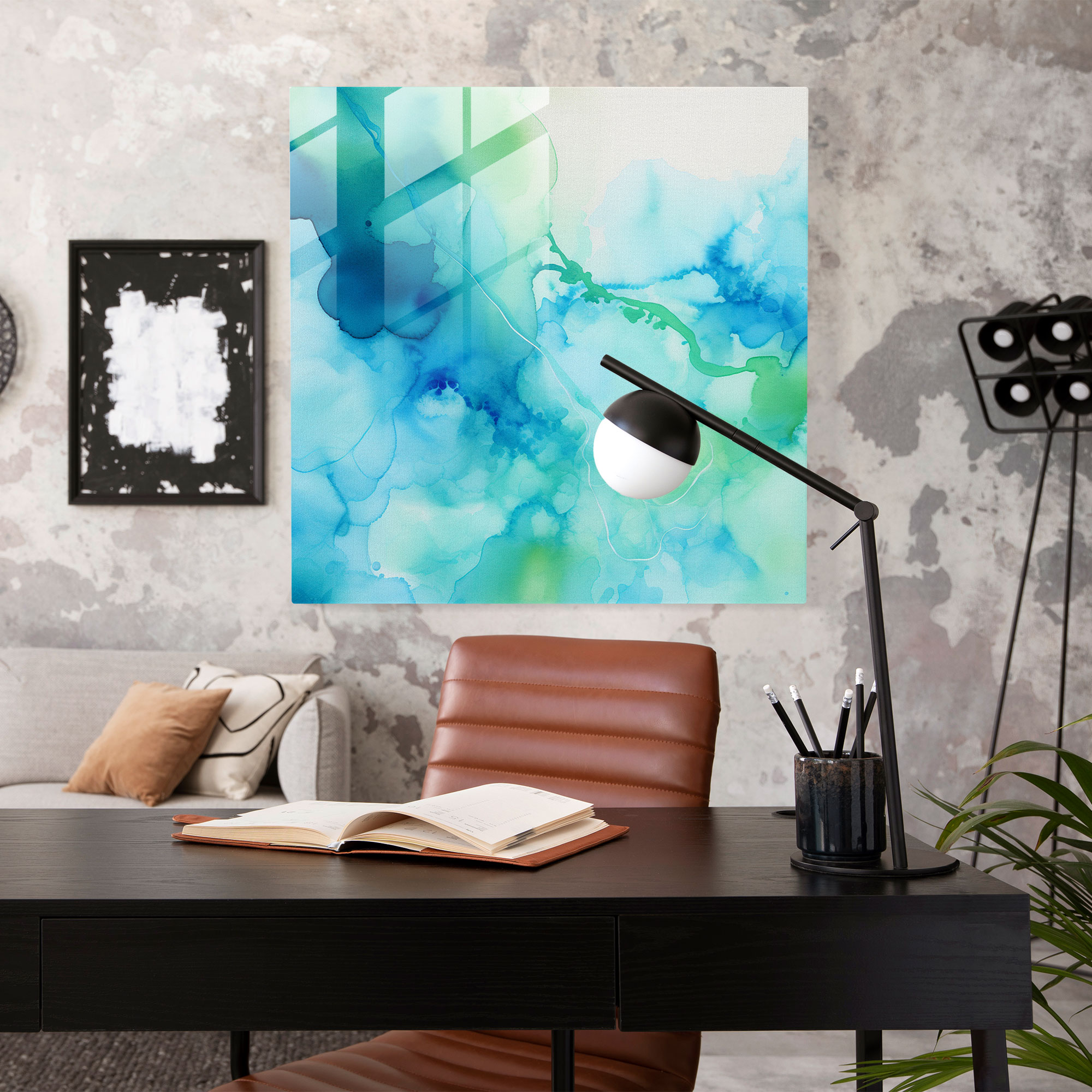 Glasbild Cool Waters - Stilvolle Wohnkultur Glas Kunst Wanddekoration