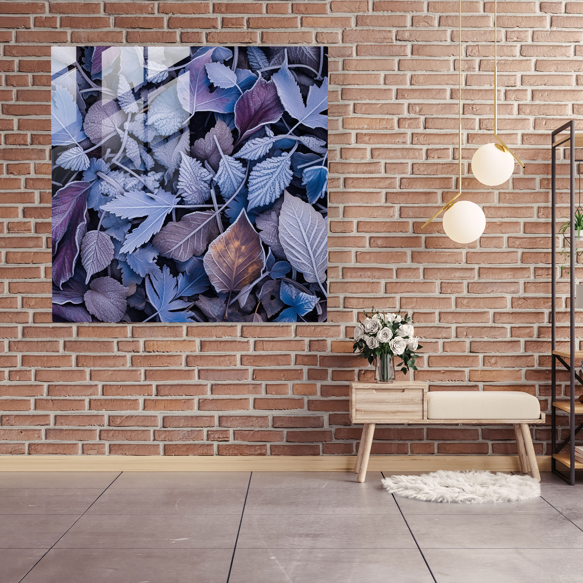Cool Frost Glasbild - Moderne Wanddekoration für Zuhause