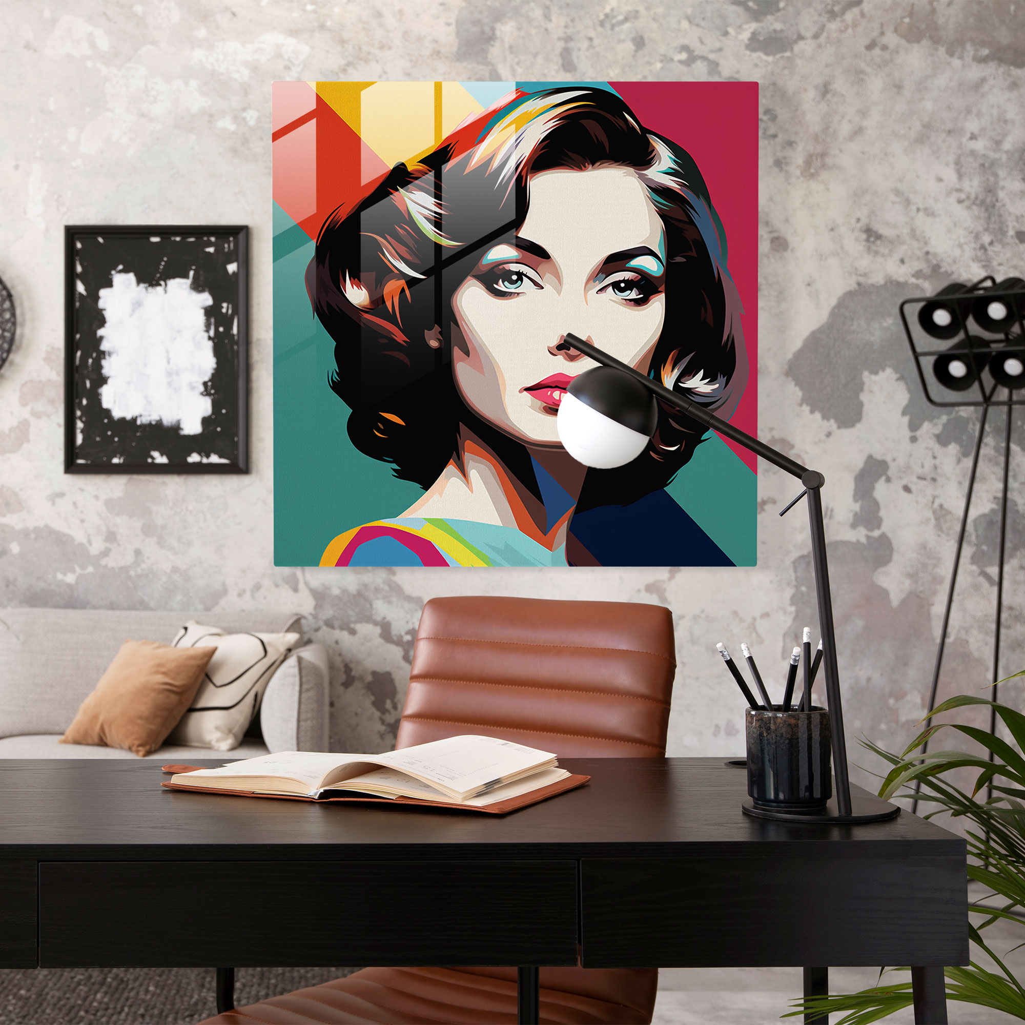 Cool Pop Art Glass Print - Cool, Glass Print, Home Decoration, Cool