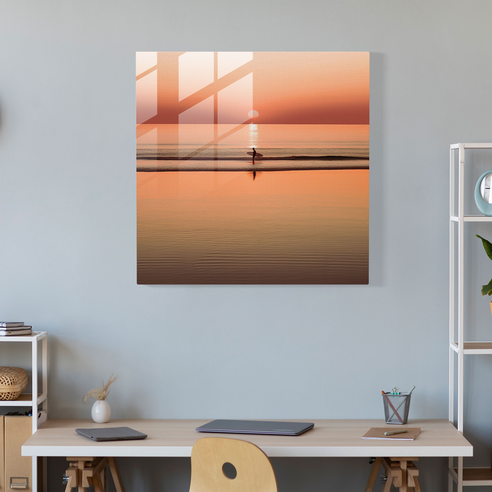 Coole Surf Glasbild - Stilvolle Wandkunst aus Glas
