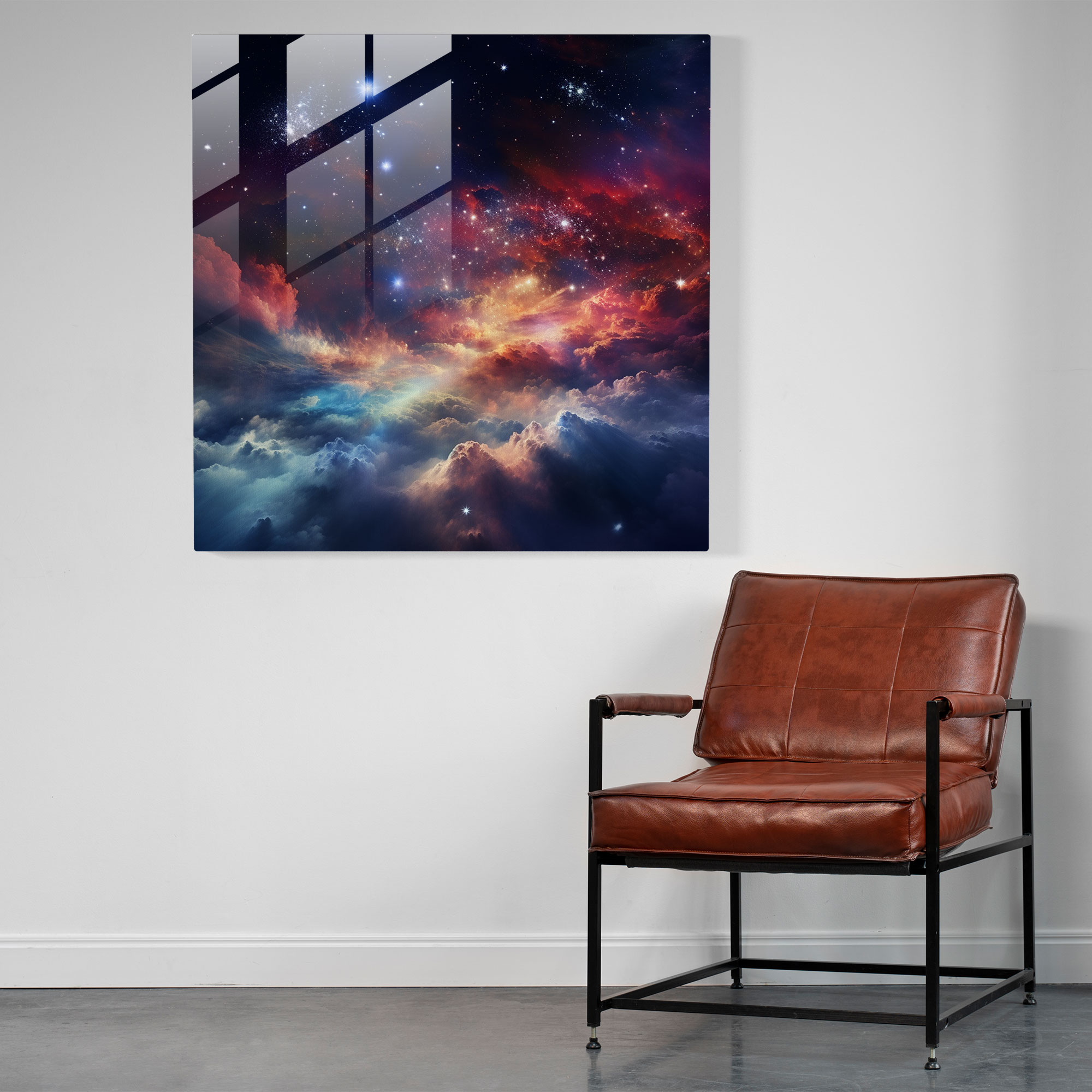 Cooles himmlisches Glasbild - Moderne Wanddekoration Glas-Kunst