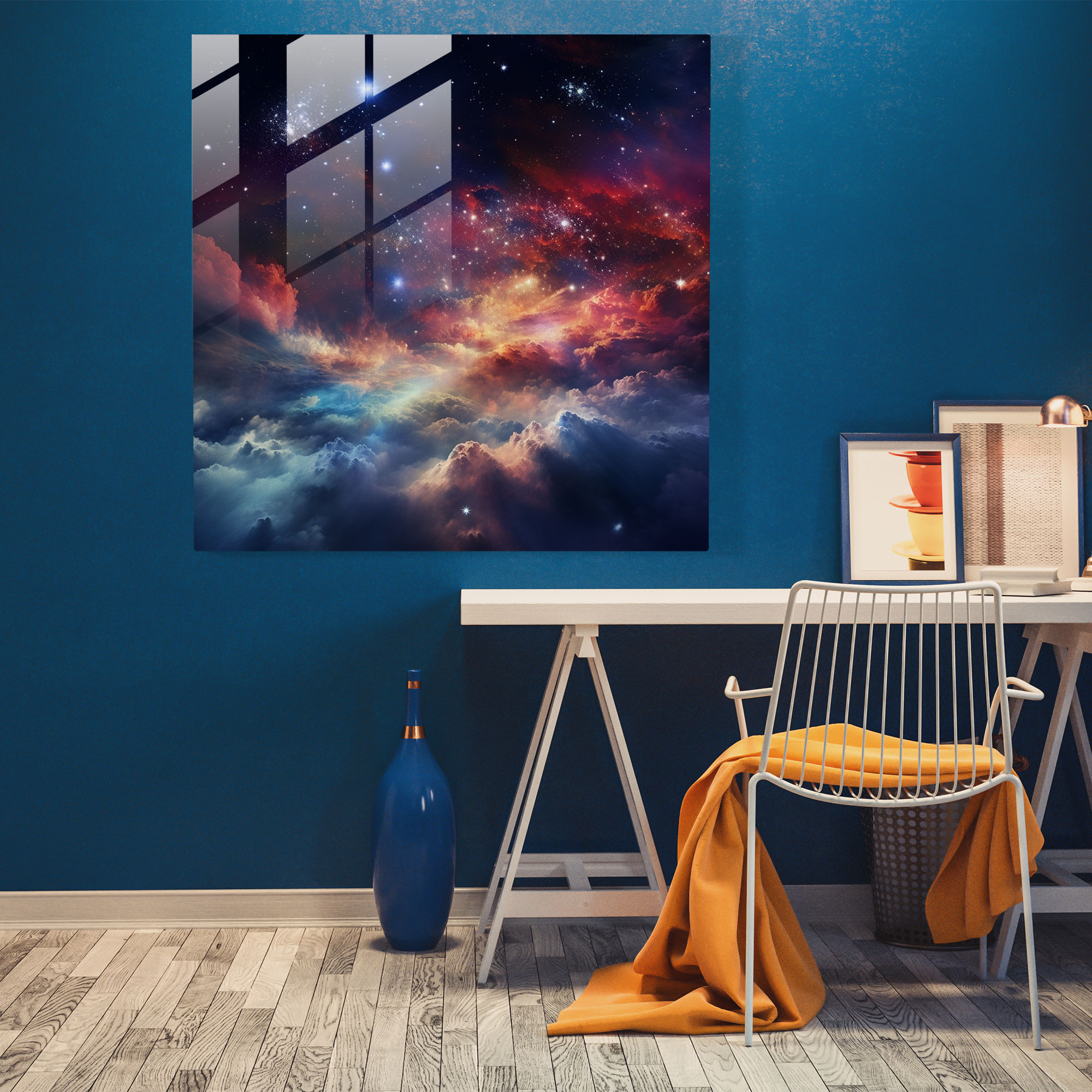 Cooles himmlisches Glasbild - Moderne Wanddekoration Glas-Kunst