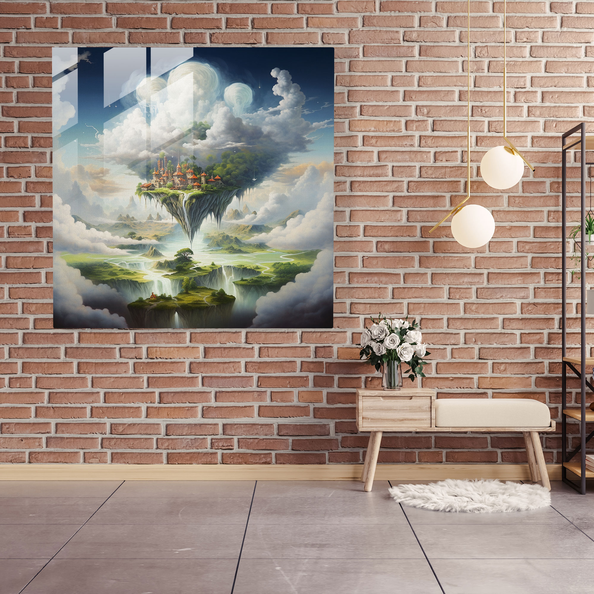 Faszinierendes Glasbild - Malerei Glaswandkunst surreal