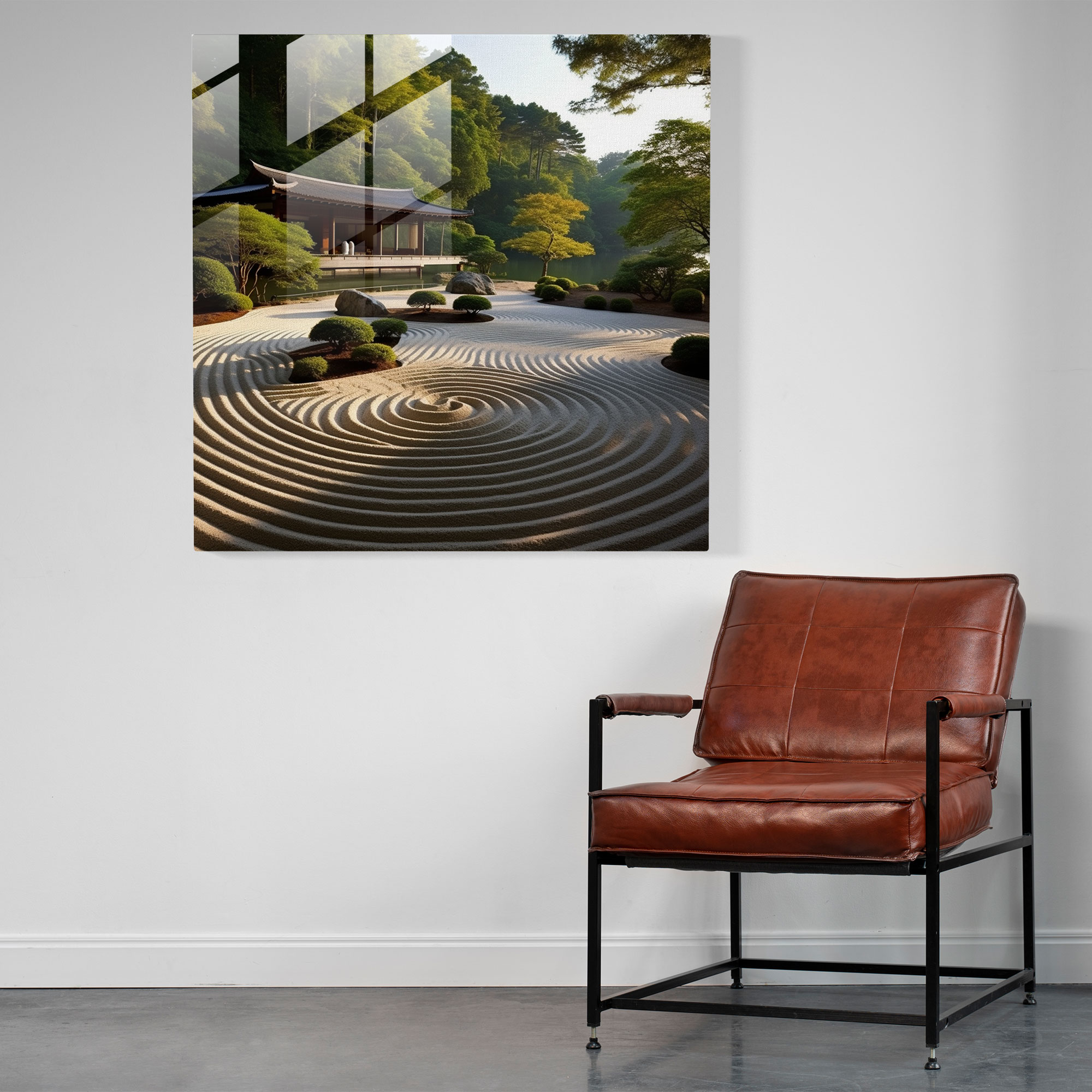 Cool Zen Glasbild - Gelassenheit und Ruhe für Zuhause