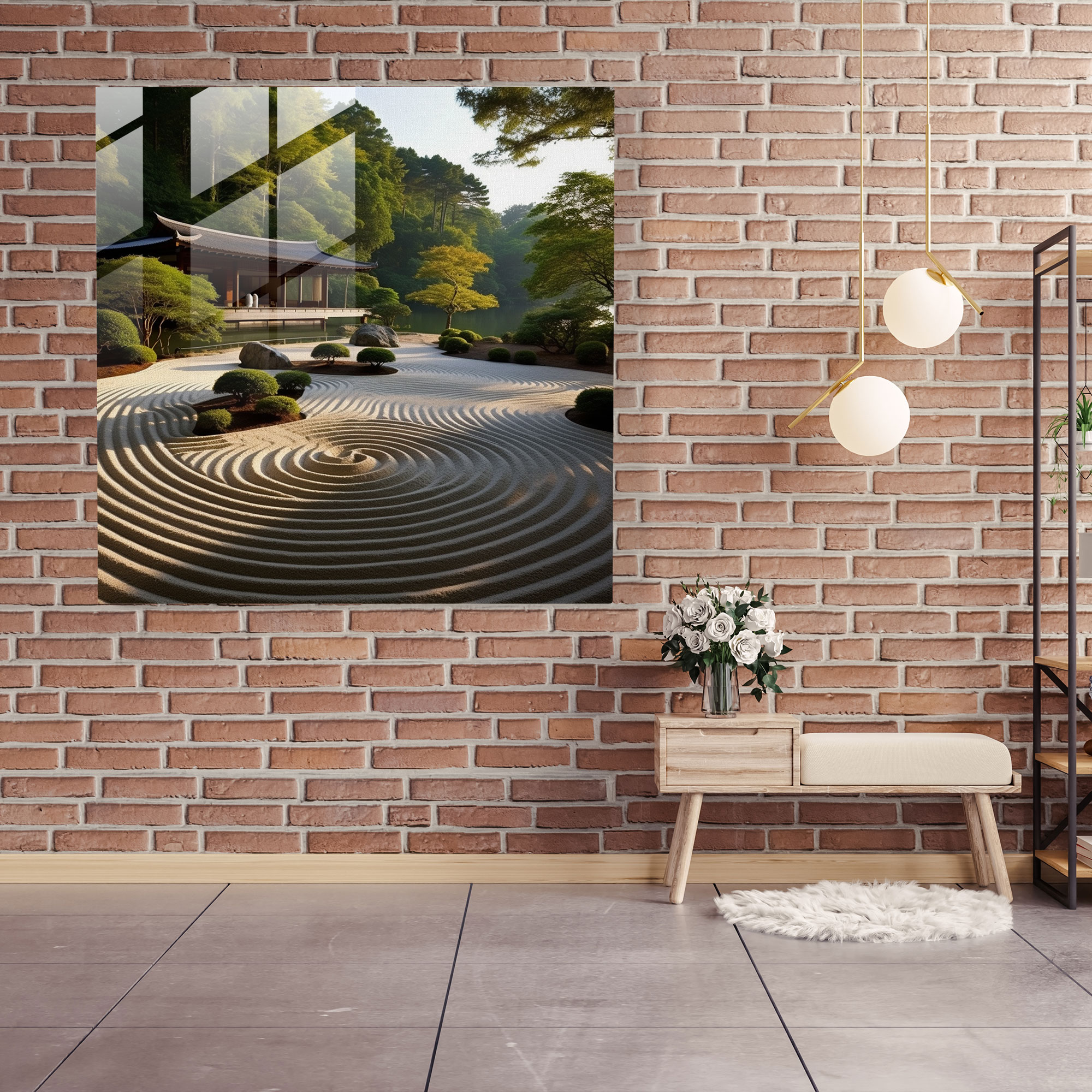 Cool Zen Glasbild - Gelassenheit und Ruhe für Zuhause