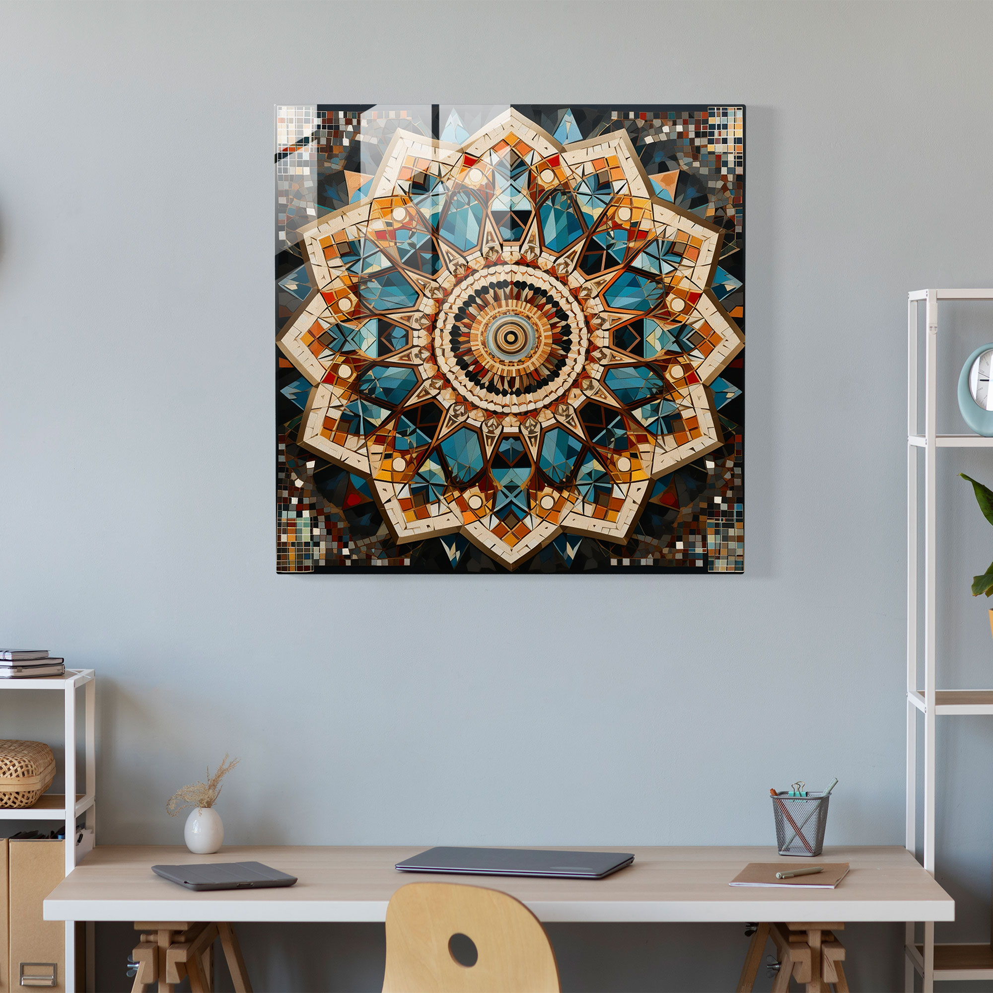 Moderne geometrische Glasbilder - Modernes geometrisches Mosaik Wanddekoration