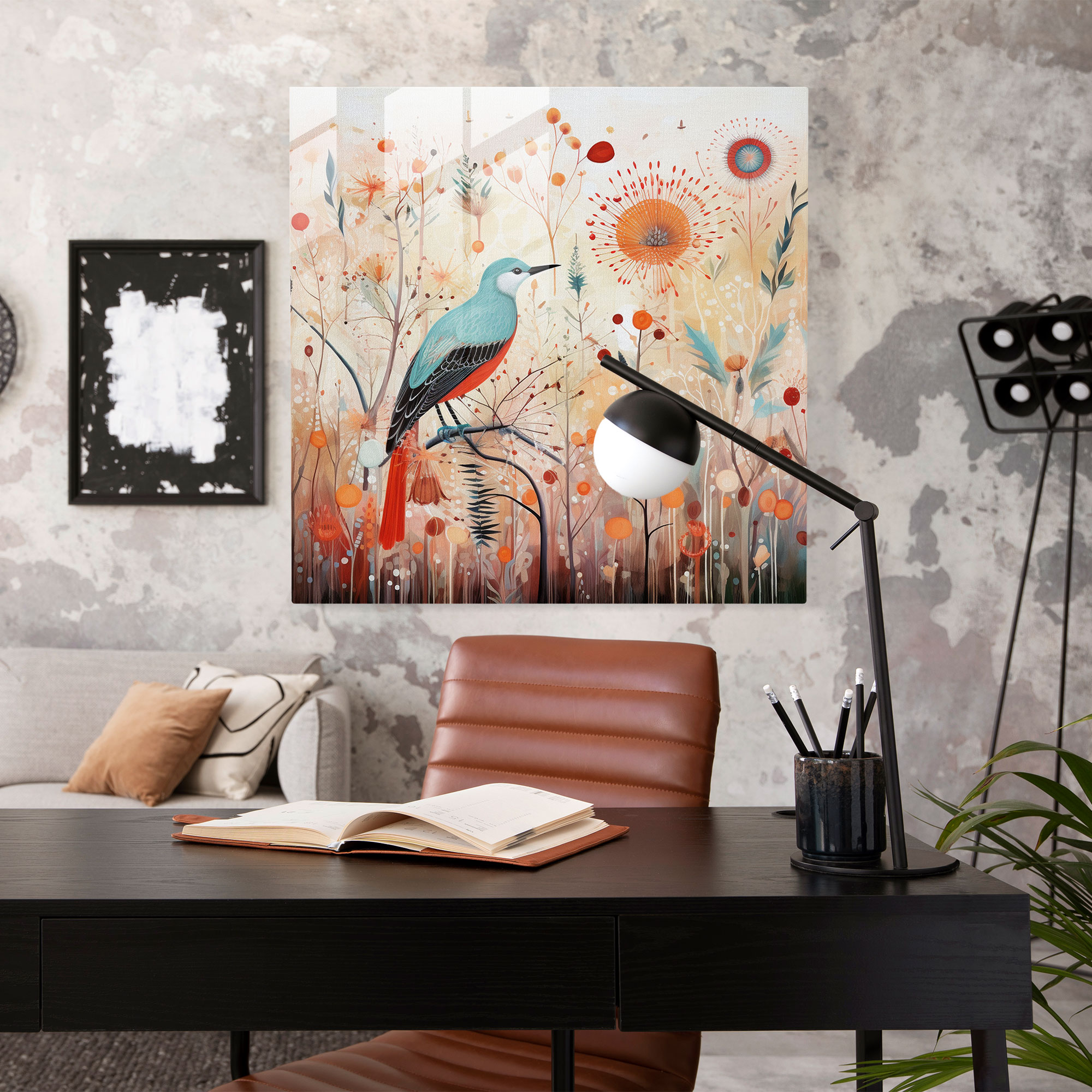 Aborjin Sanat Cam Tablosu - Aborjin Cam Tablo Cam Sanatı