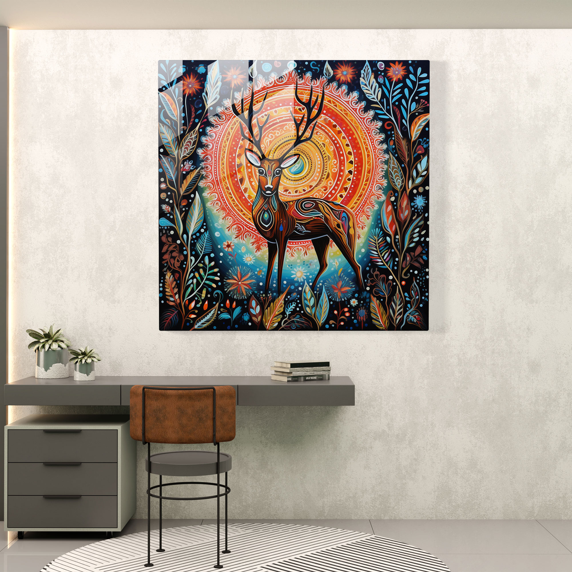 Wildlife Significance Glass Print - Aboriginal, Glass Wall Art, Glass Print, Home Decoration