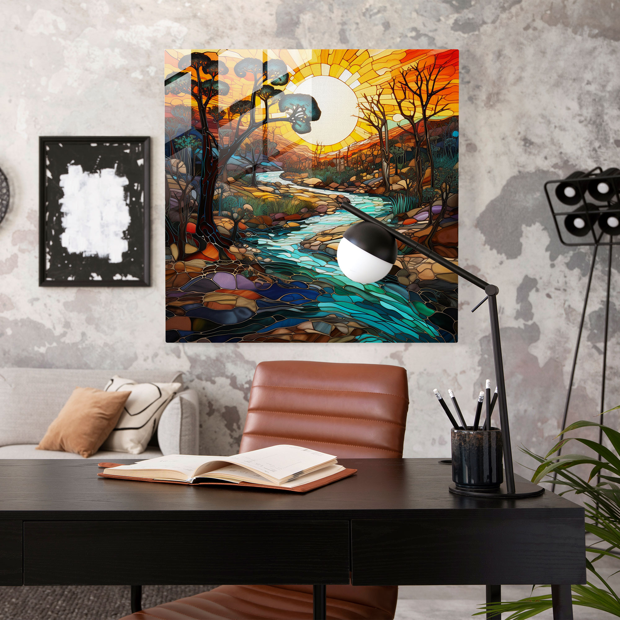 Indigenous Artist Glass Wall Art - Aboriginal, Modern Art, Glass Wall Art, Wall Decoration