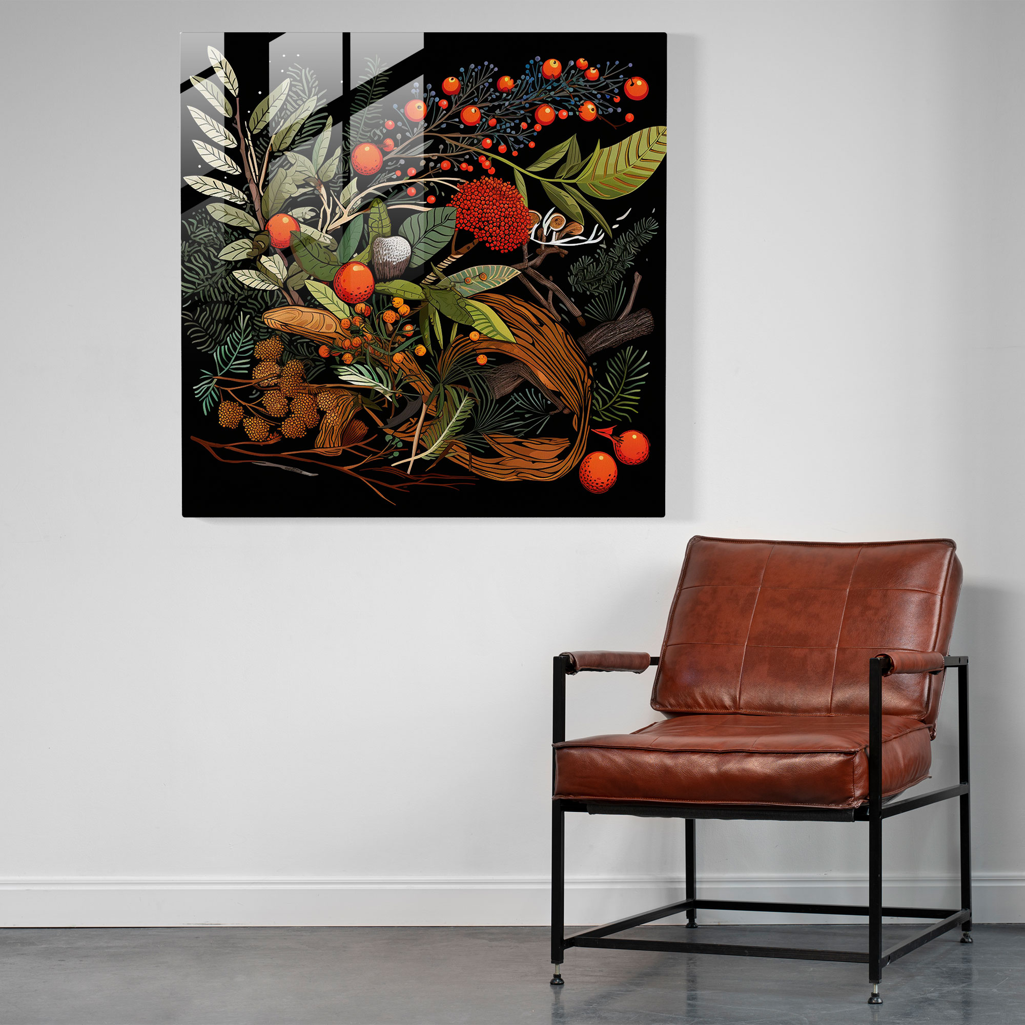 Bush Tucker Glass Print - Aboriginal, Glass Print, Home Decoration, Bush Tucker