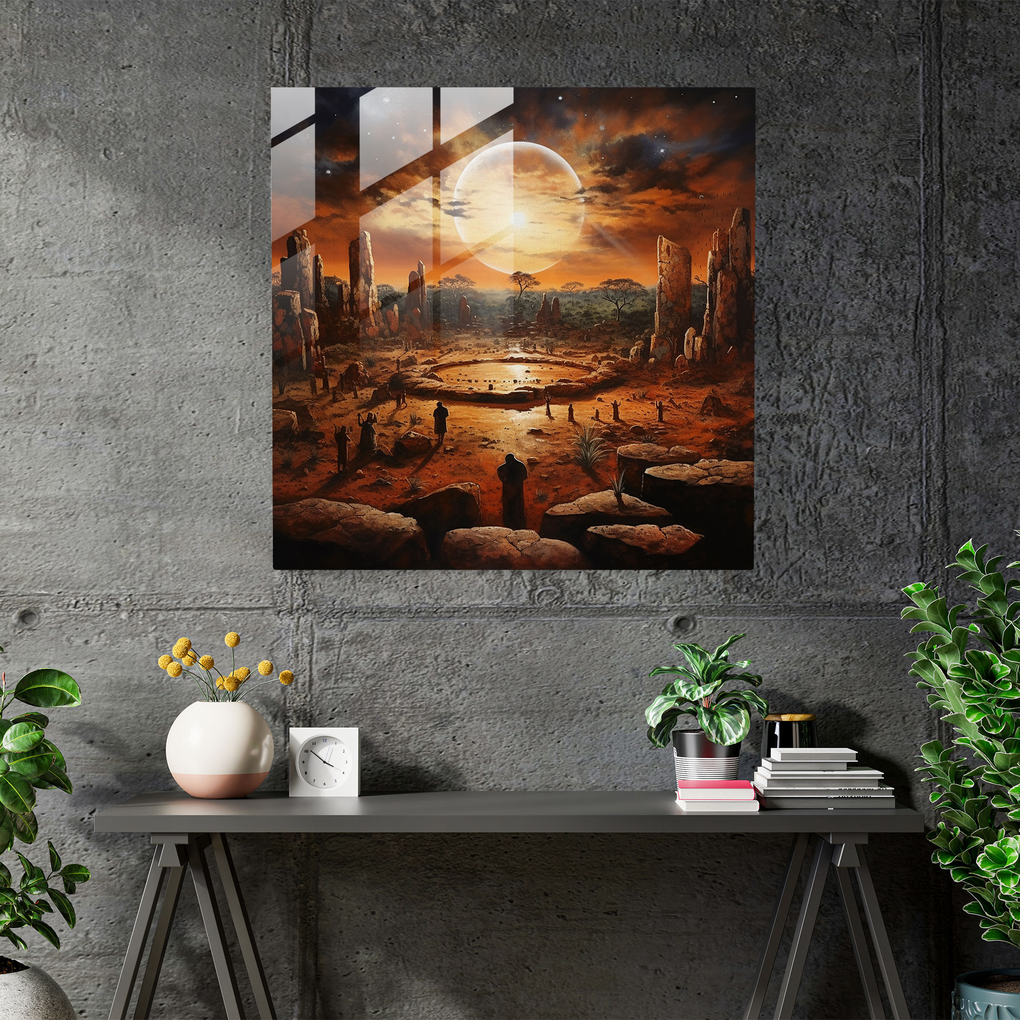 Sacred Sites Glass Print - Aboriginal, Aboriginal, Glass Print, Glass Art