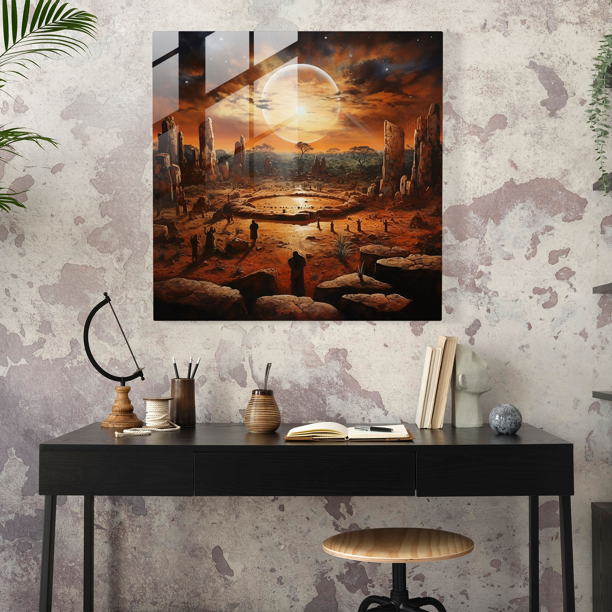 Sacred Sites Glass Print - Aboriginal, Aboriginal, Glass Print, Glass Art