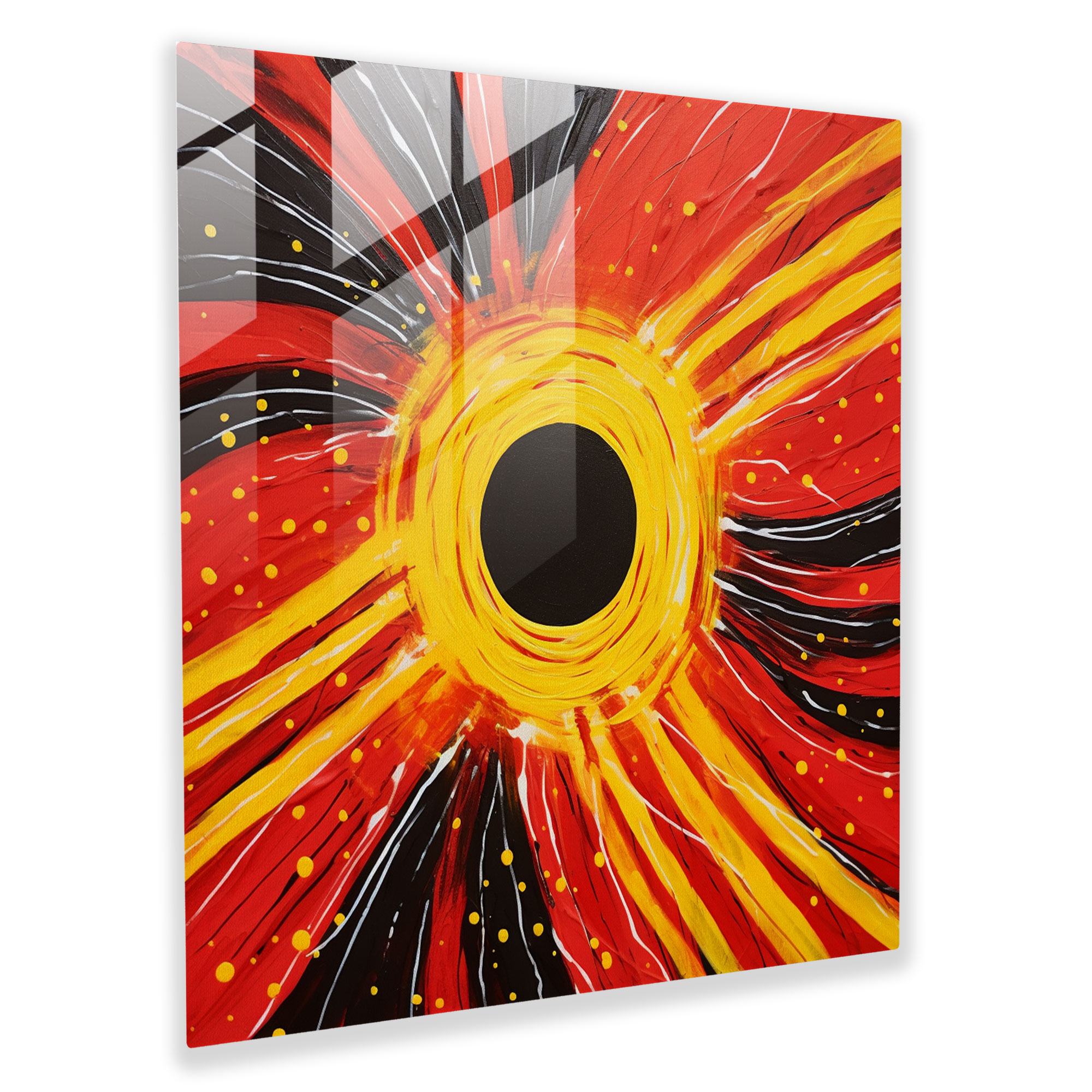 Aboriginal Flag Glass Print - Aboriginal, Wall Decoration, Vibrant Artwork, National Pride