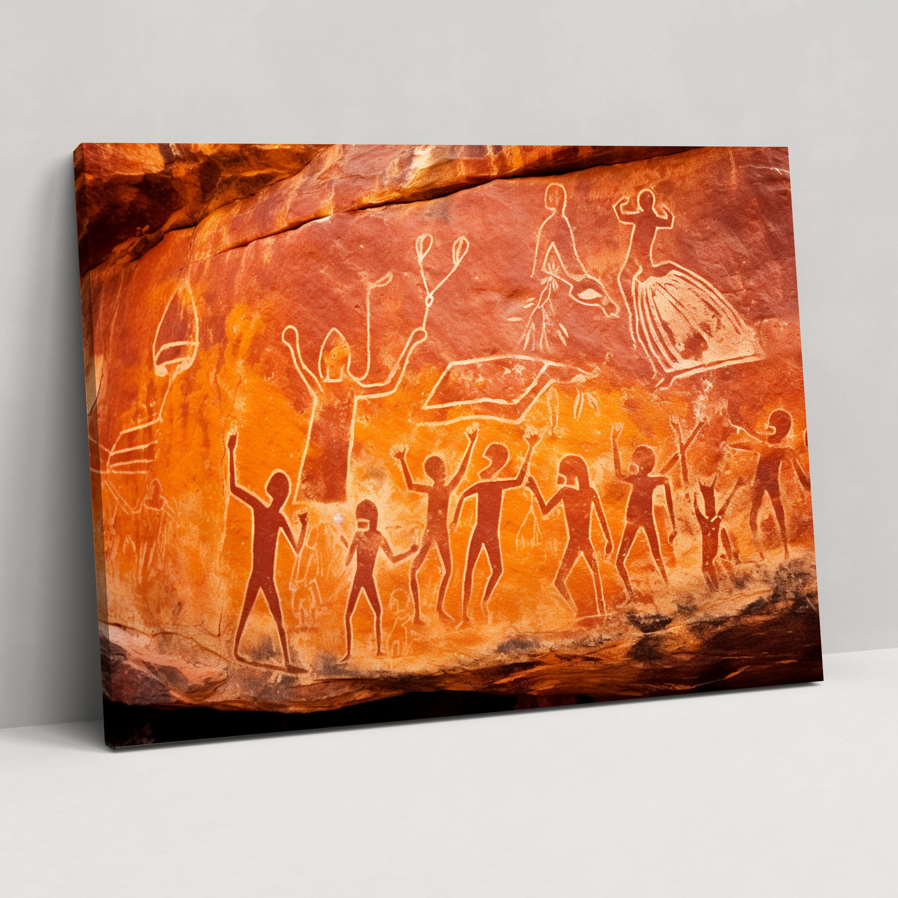 Aboriginal Canvas Print - Ancient Rock Art - Aborginal, Home Decoration, Ancient Art, Canvas Wall Art