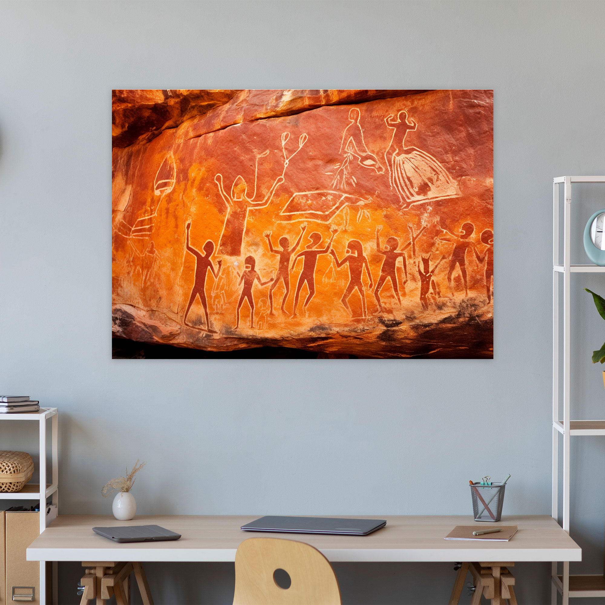 Aboriginal Canvas Print - Ancient Rock Art - Aborginal, Home Decoration, Ancient Art, Canvas Wall Art