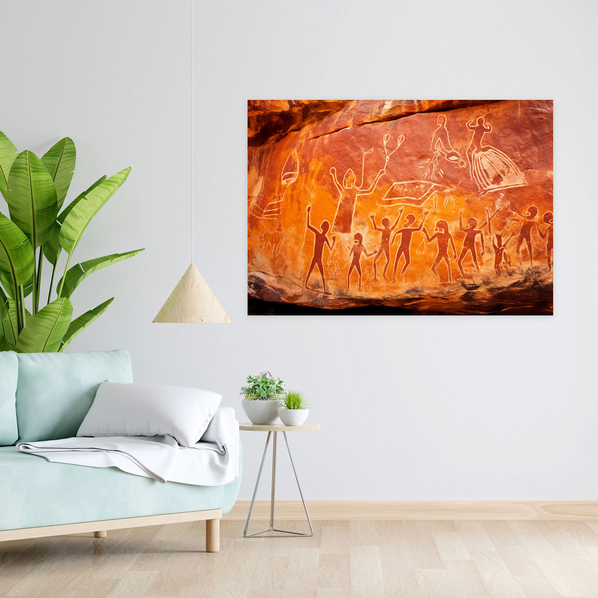 Aboriginal Canvas Print - Ancient Rock Art - Aborginal, Home Decoration, Ancient Art, Canvas Wall Art