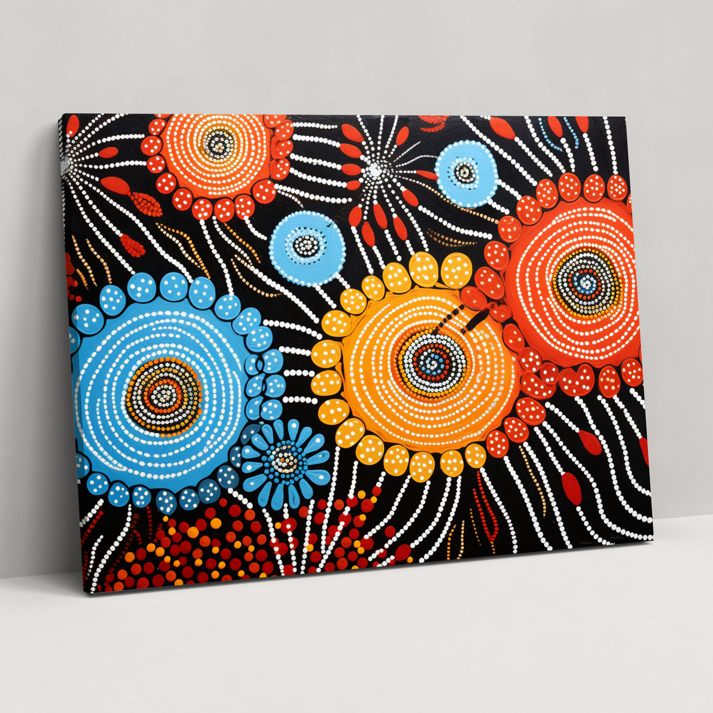 Aboriginal Canvas Print: Spiritual Connection - Aborginal, Home Decoration, Indigenous Art, Canvas Wall Art
