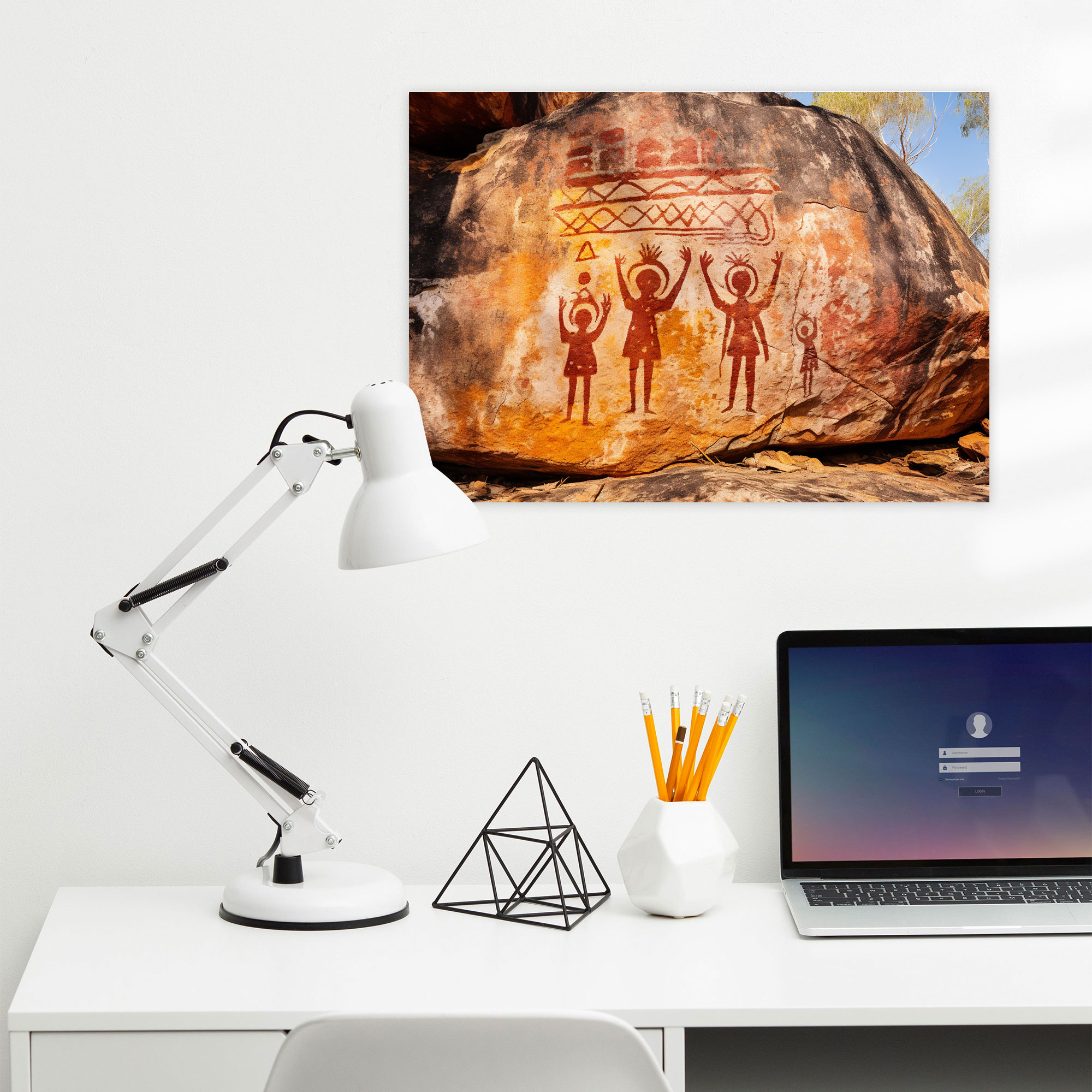 Aboriginal Canvas Print: Ancestral Narratives - Aborginal, Wall Decoration, Canvas, Canvas Wall Art