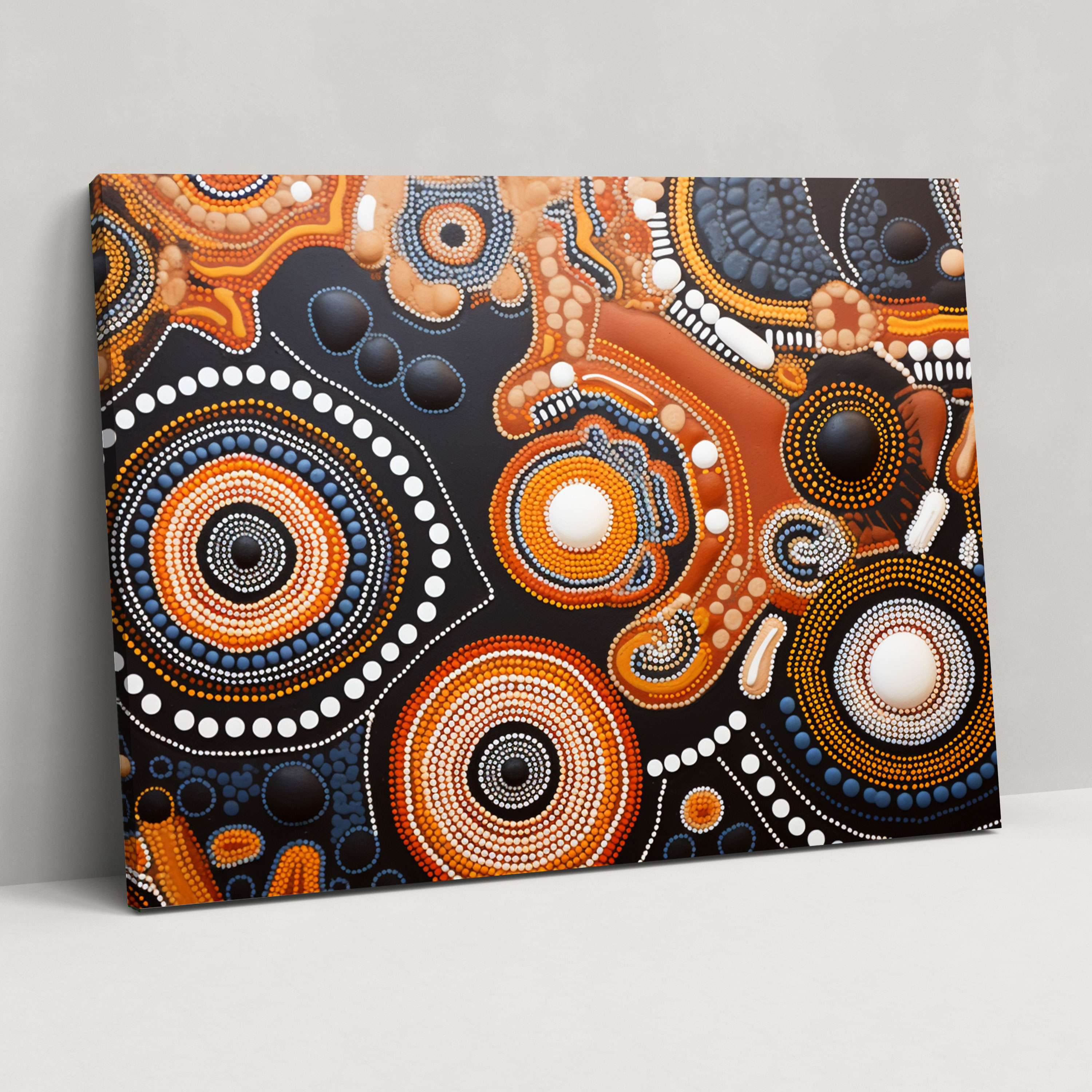 Aboriginal Canvas Print: Fusion Of Tradition - Aborginal, Canvas Print, Wall Decoration, Fusion Of Tradition