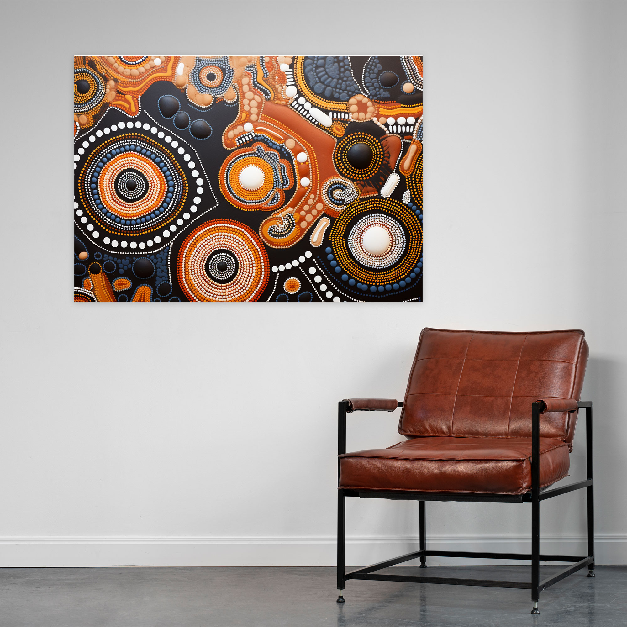 Aboriginal Canvas Print: Fusion Of Tradition - Aborginal, Canvas Print, Wall Decoration, Fusion Of Tradition