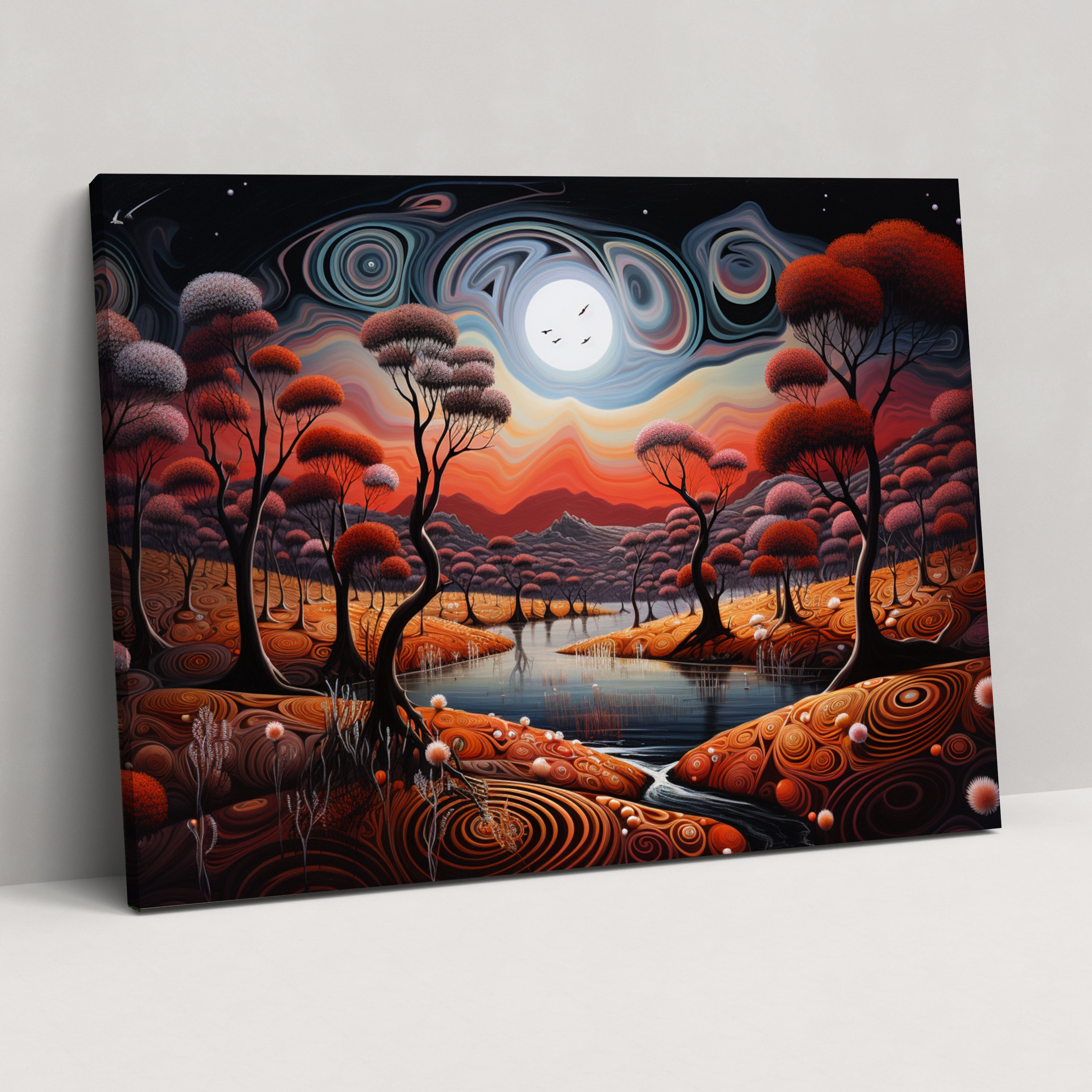 Aboriginal Dreamscapes Canvas Print - Aborginal, Dream-Like Landscapes, Canvas Wall Art, Canvas