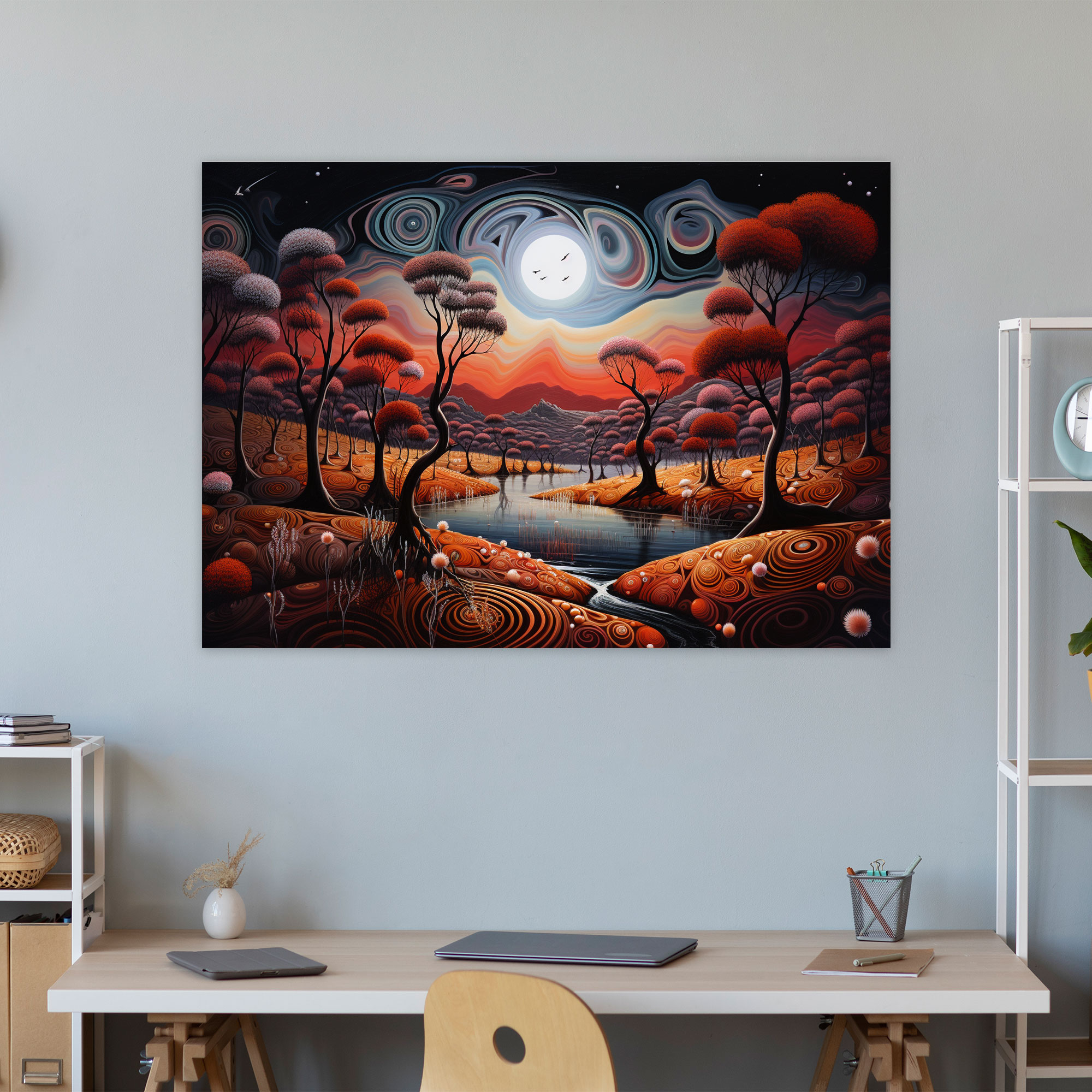 Aboriginal Dreamscapes Canvas Print - Aborginal, Dream-Like Landscapes, Canvas Wall Art, Canvas
