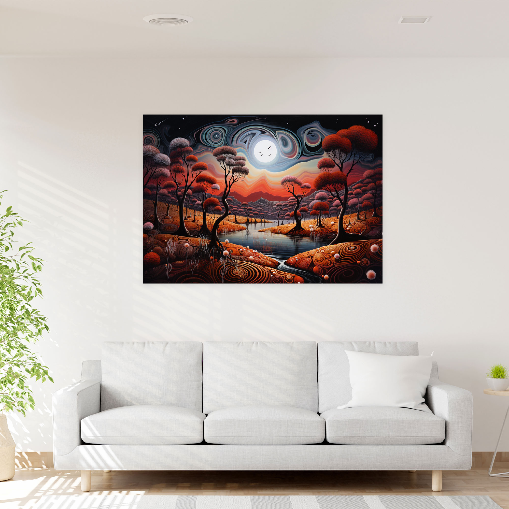Aboriginal Dreamscapes Canvas Print - Aborginal, Dream-Like Landscapes, Canvas Wall Art, Canvas