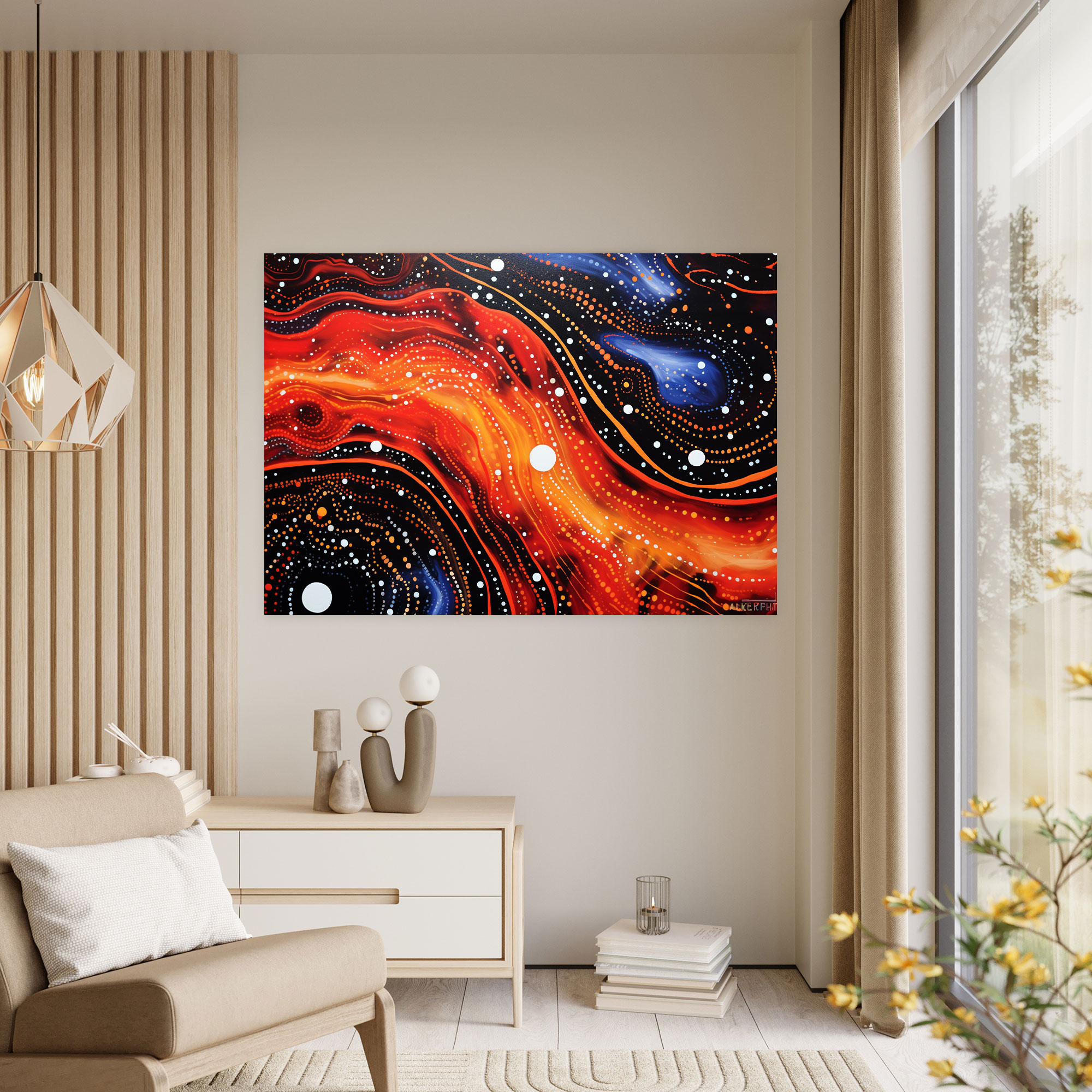 Aboriginal Dreamtime Wall Art - Aborginal, Acrylic Painting, Dreamtime, Canvas Print