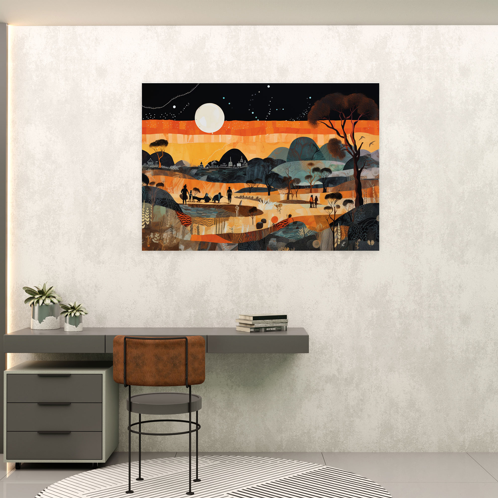 Aboriginal Storytelling Canvas Print - Aborginal, Cultural Traditions, Canvas Wall Art, Canvas Print