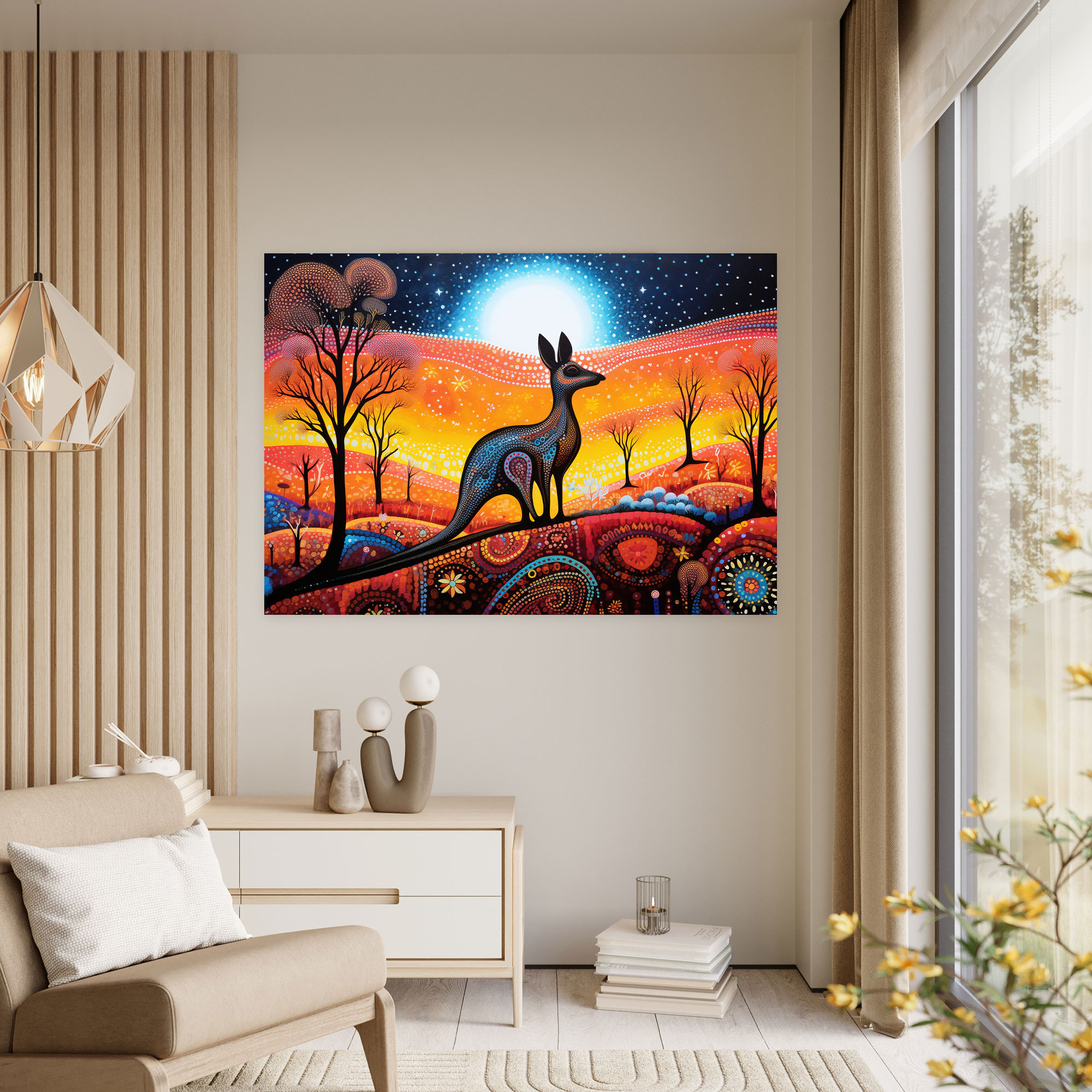Aboriginal Dot Art Canvas Print - Aborginal, Aboriginal, Indigenous Dot Art, Canvas Wall Art