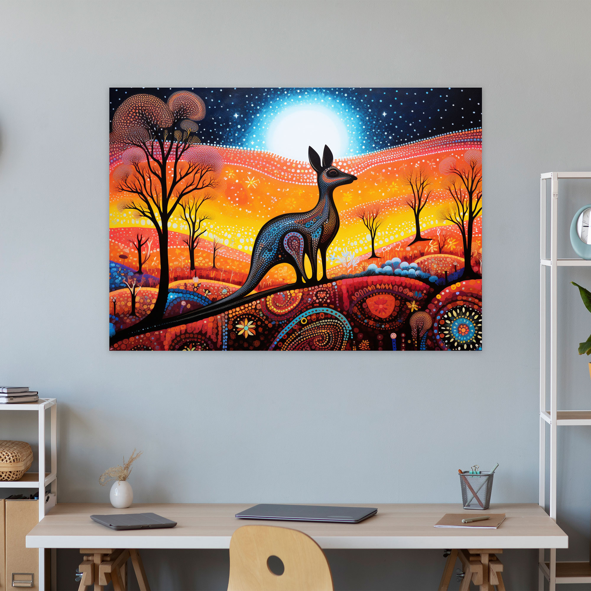 Aboriginal Dot Art Canvas Print - Aborginal, Aboriginal, Indigenous Dot Art, Canvas Wall Art