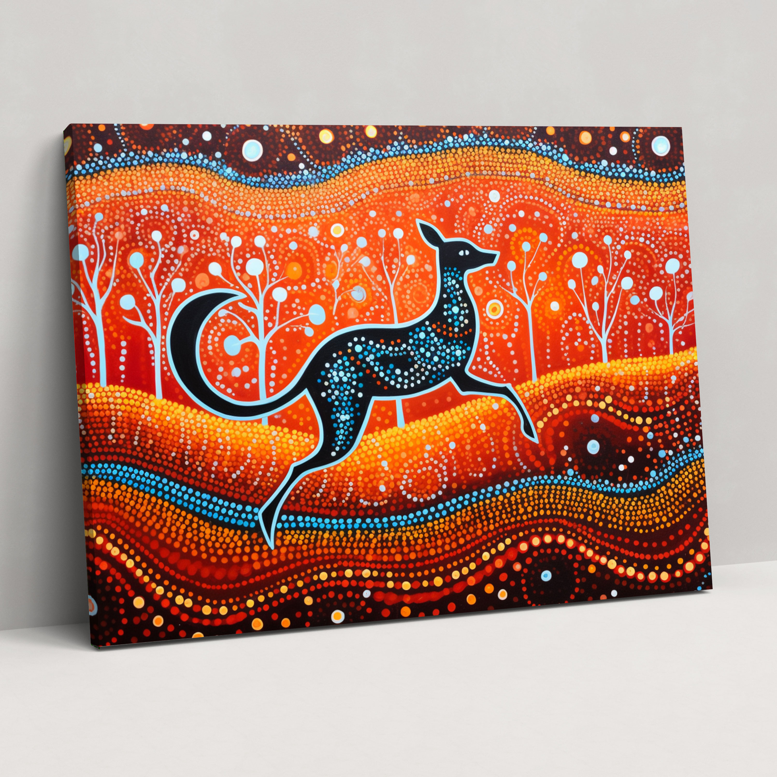 Aboriginal Dot Painting Canvas Print - Aborginal, Canvas, Indigenous Art, Outback