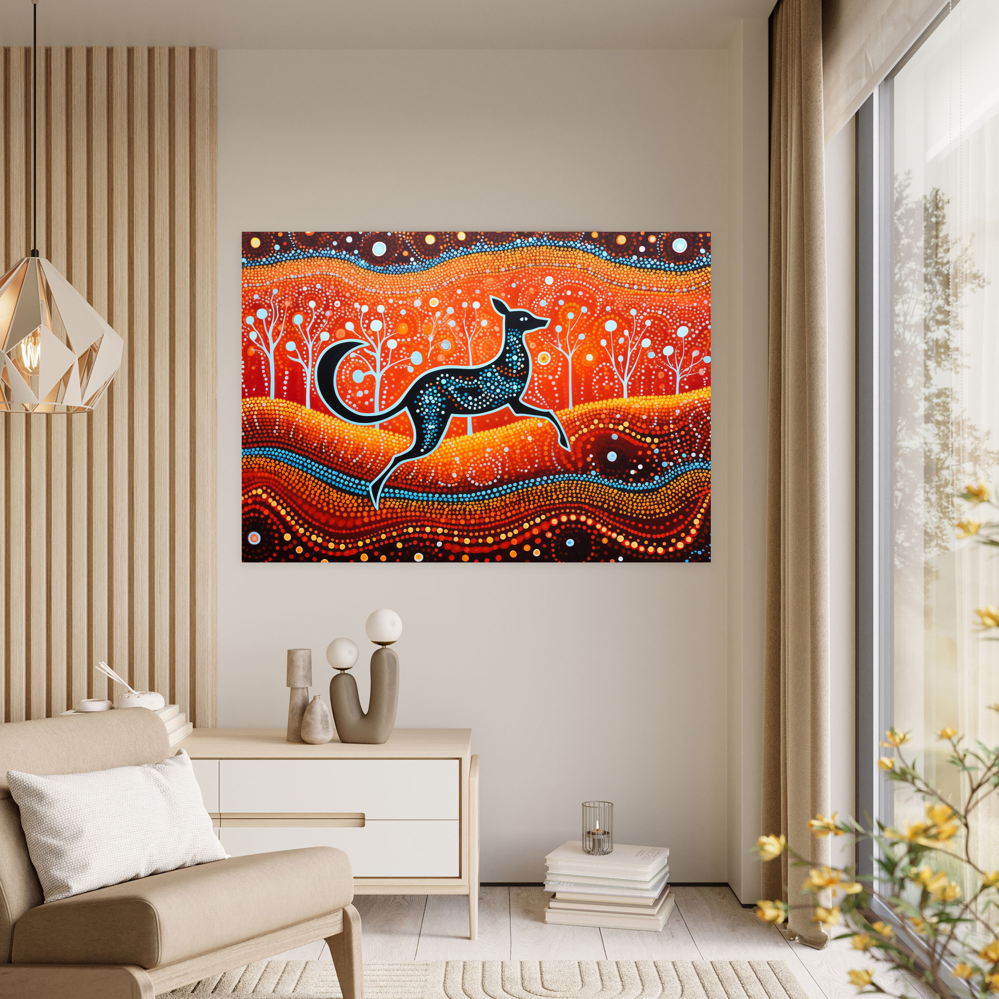 Aboriginal Dot Painting Canvas Print - Aborginal, Canvas, Indigenous Art, Outback