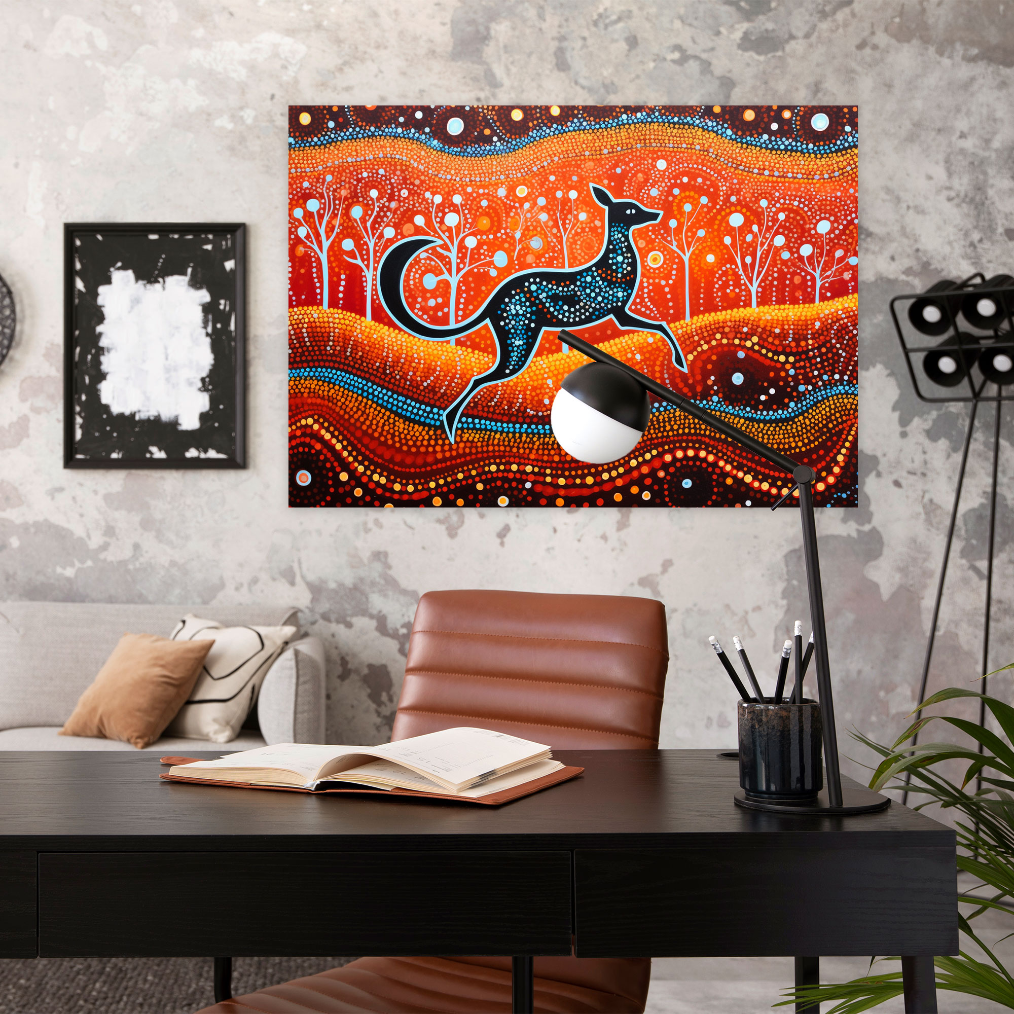 Aboriginal Dot Painting Canvas Print - Aborginal, Canvas, Indigenous Art, Outback