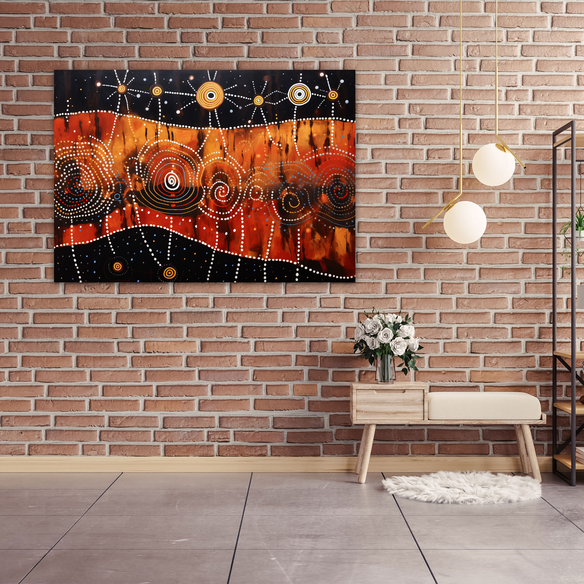 Aboriginal Constellation Wall Art - Aborginal, Aboriginal, Mythological Story, Canvas Wall Art