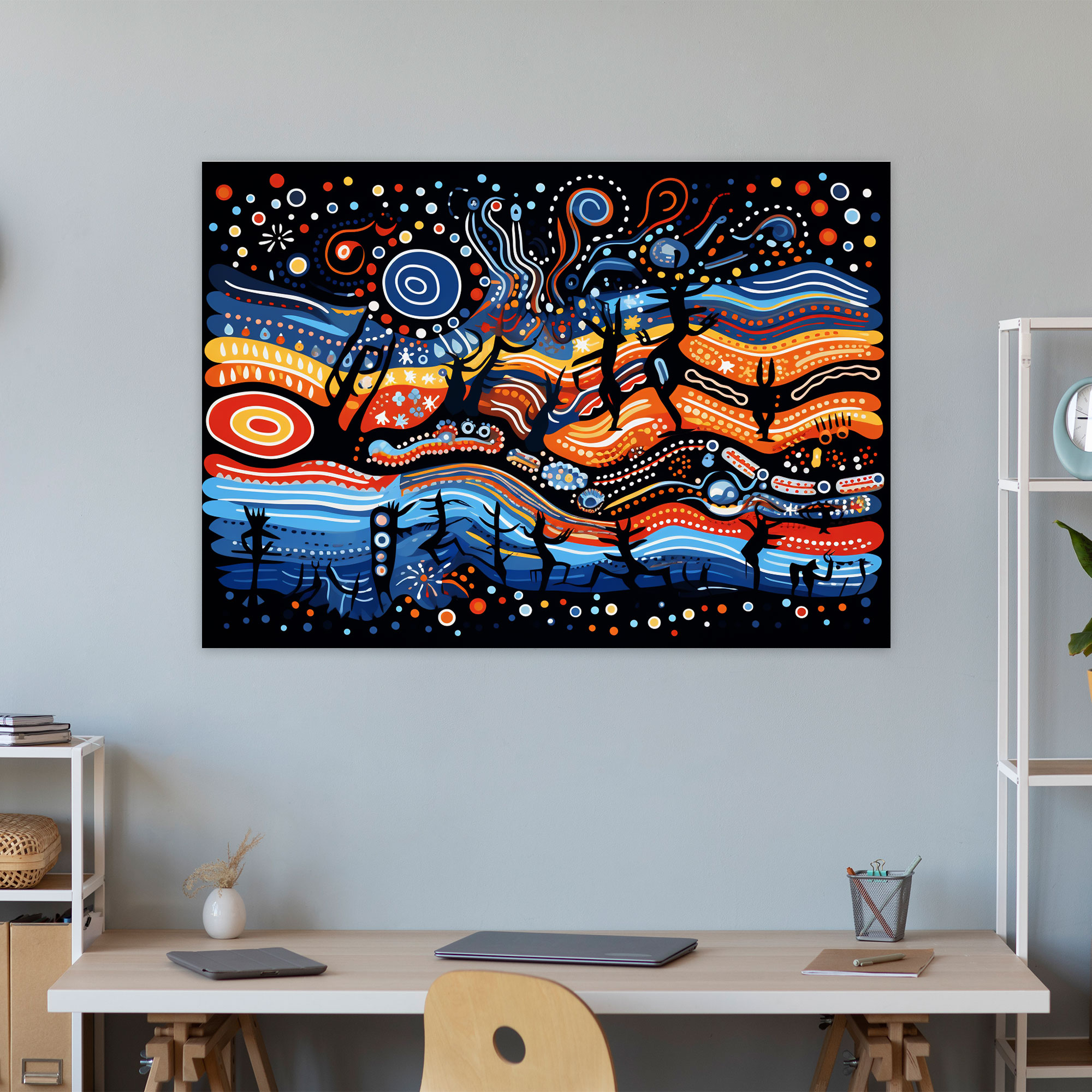 Aboriginal Canvas Print - Totem Animals And Their Spiritual Significance - Aborginal, Wall Decoration, Wall Art, Aboriginal Culture