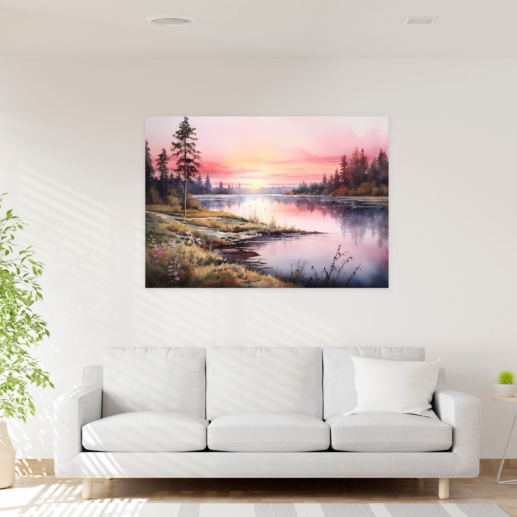 Aboriginal Traumhafter Sonnenaufgang Leinwandbild - Aborigine Wanddekoration Innendekoration Leinwandbild