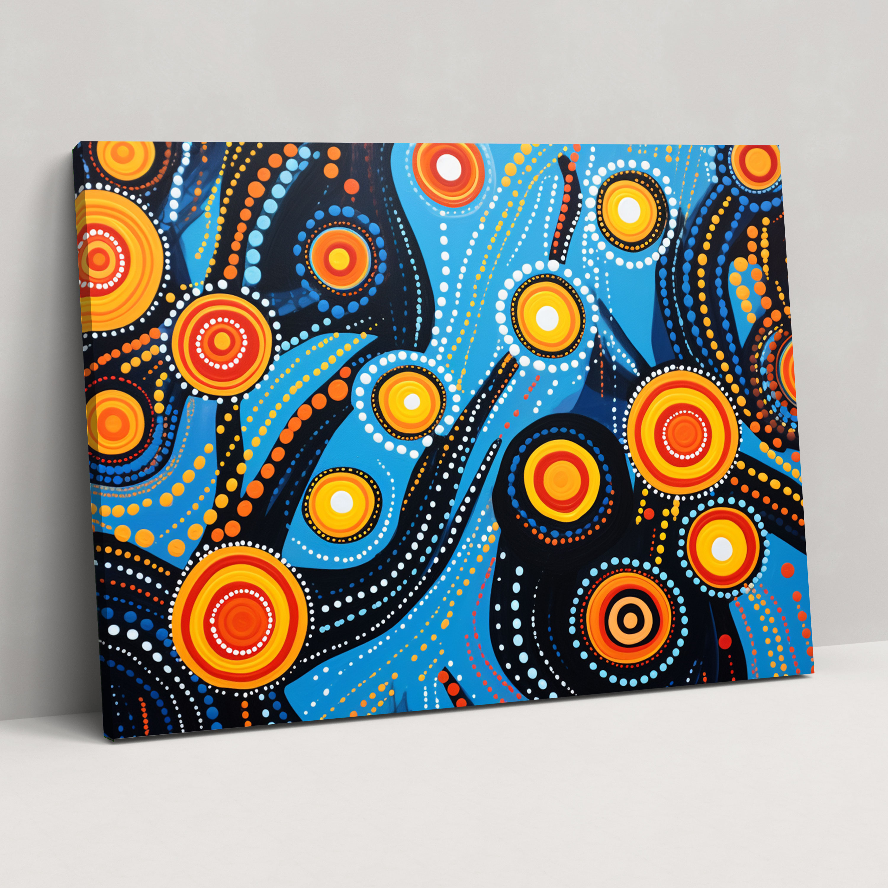 Aboriginal Geometric Wall Art - Aborginal, Canvas Wall Art, Canvas Print, Contemporary Artwork