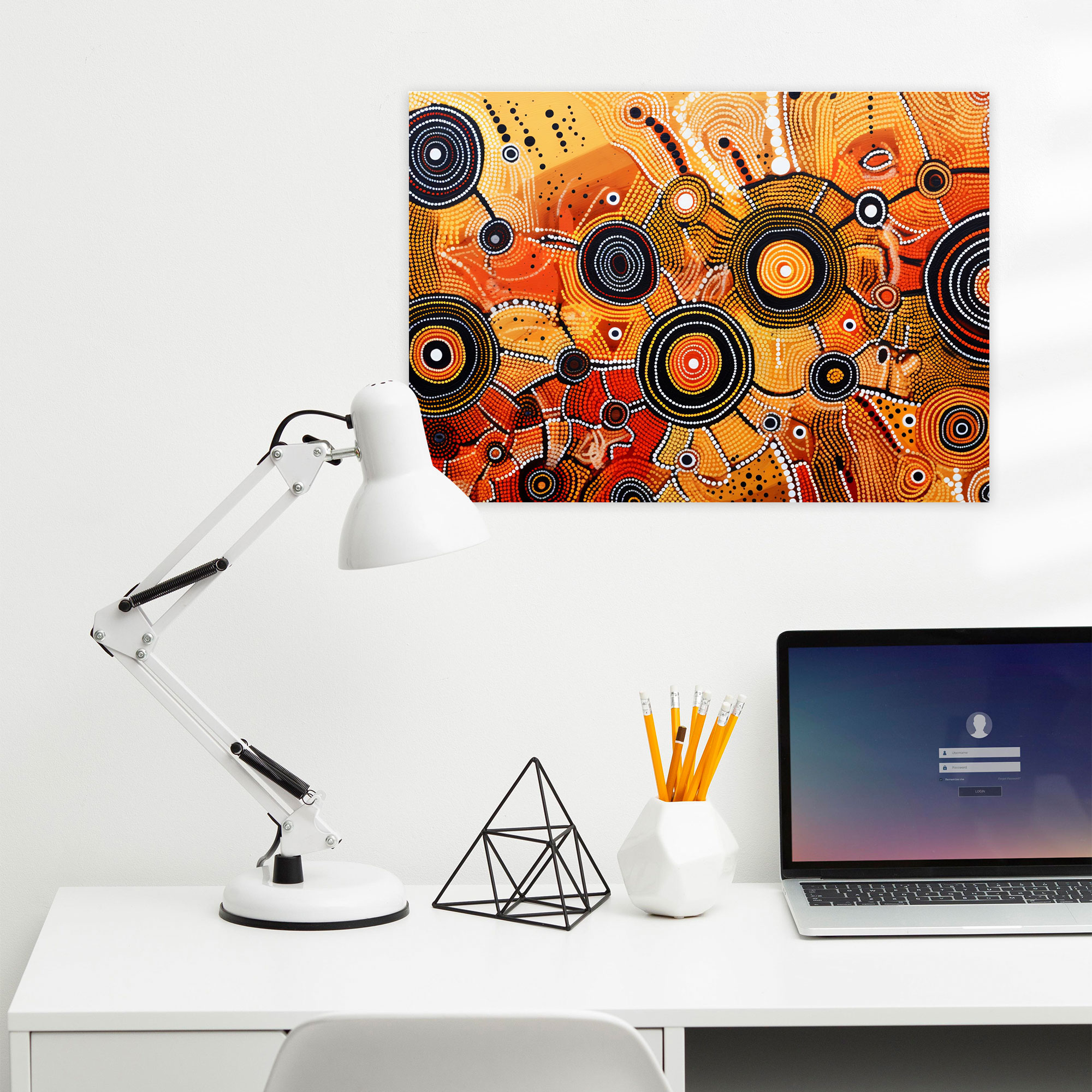 Contemporary Aboriginal Fusion Canvas Print - Aborginal, Wall Decoration, Contemporary Aboriginal Art, Canvas Print
