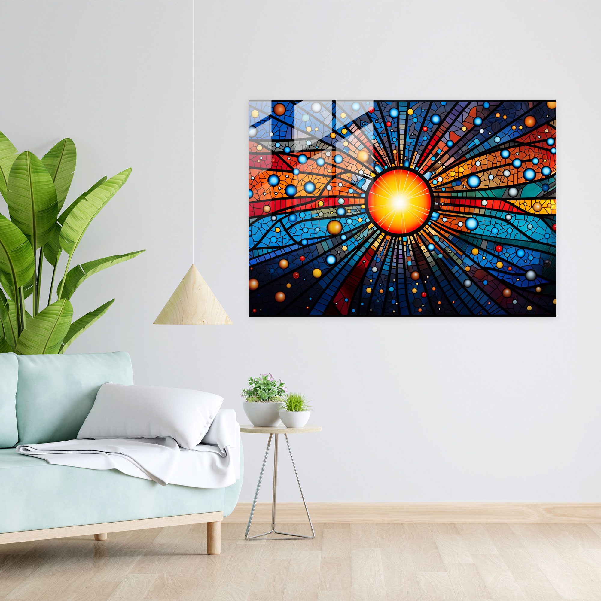 Aboriginal Dot Glass Print - Aborginal, Modern Art, Glass Print, Kaleidoscope