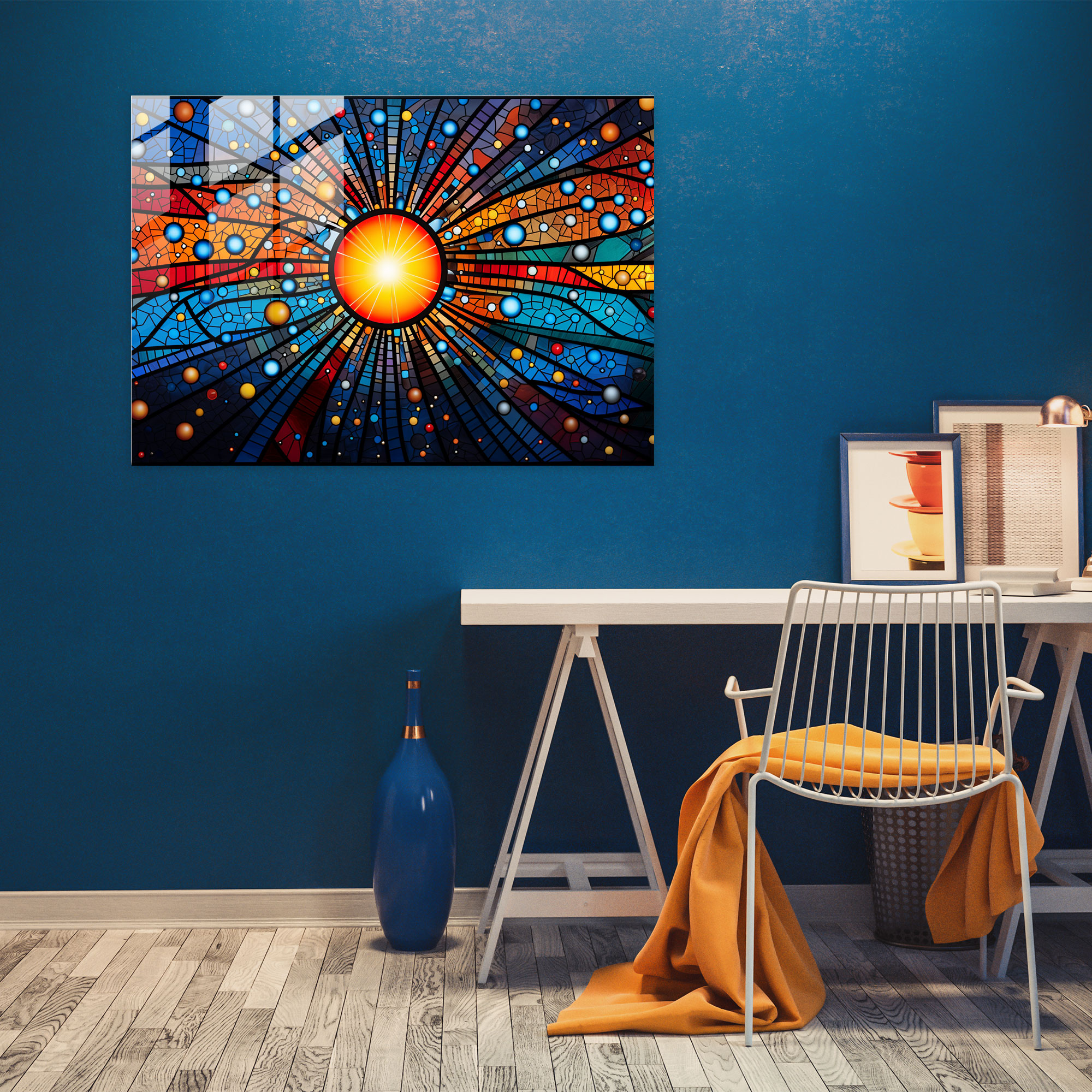 Aboriginal Dot Glass Print - Aborginal, Modern Art, Glass Print, Kaleidoscope