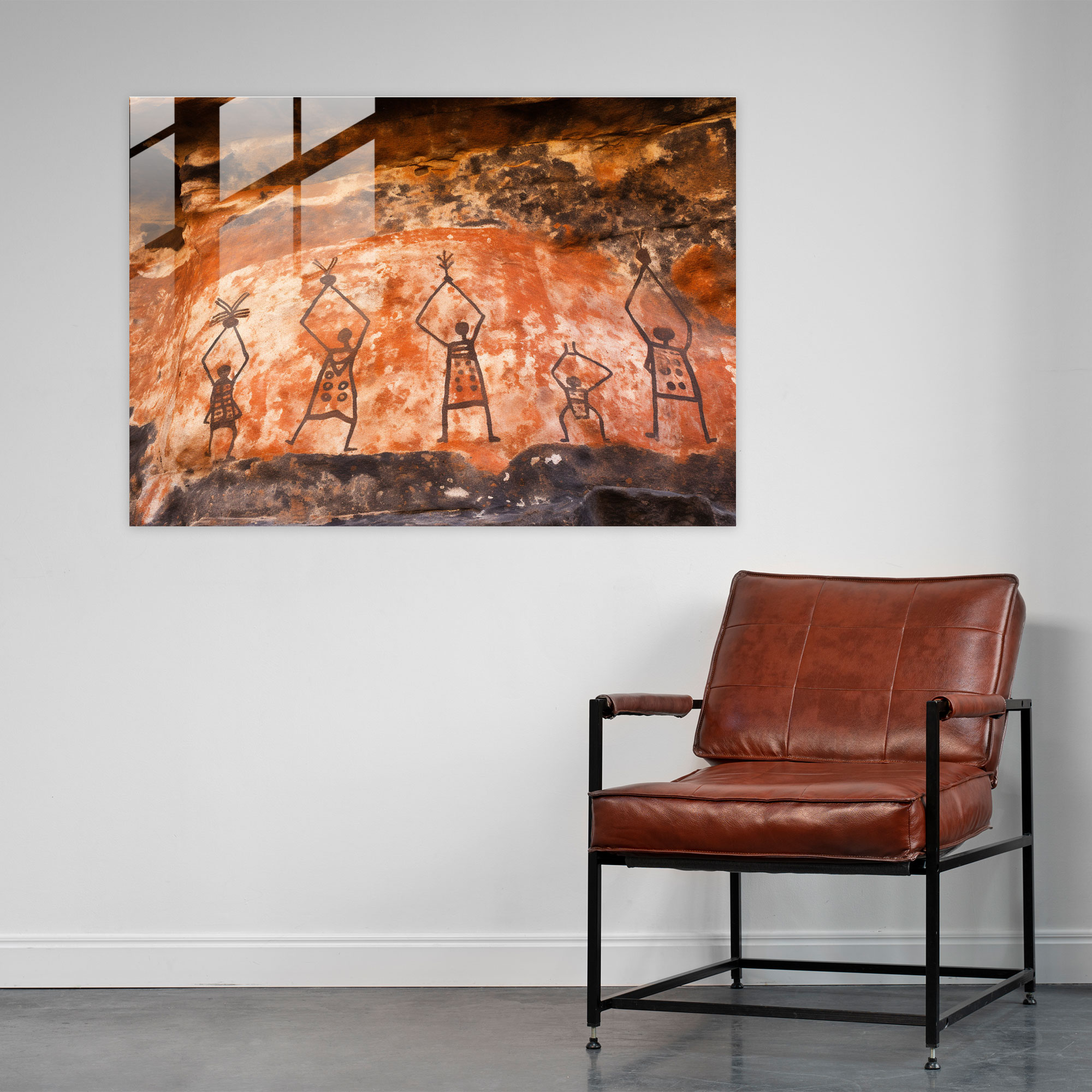 Contemporary Aboriginal Rock Art Glass Print - Aborginal, Glass Print, Modern Art, Aboriginal