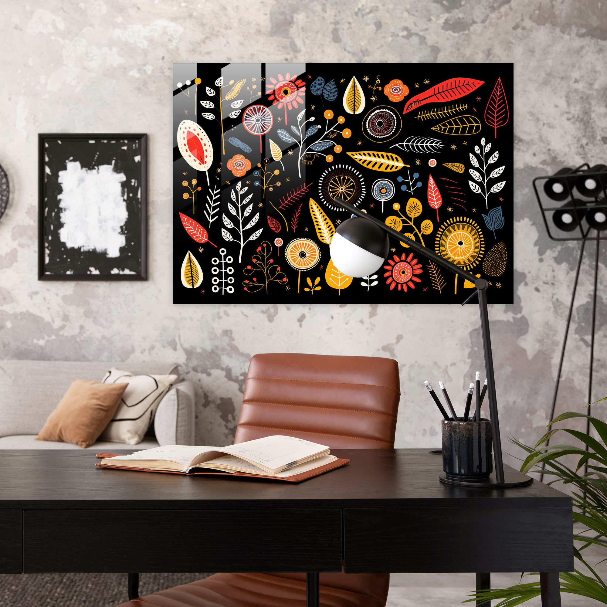 Aboriginal Bush Tucker Glass Wall Art - Aborginal, Biodiversity, Native Plants, Glass Wall Art