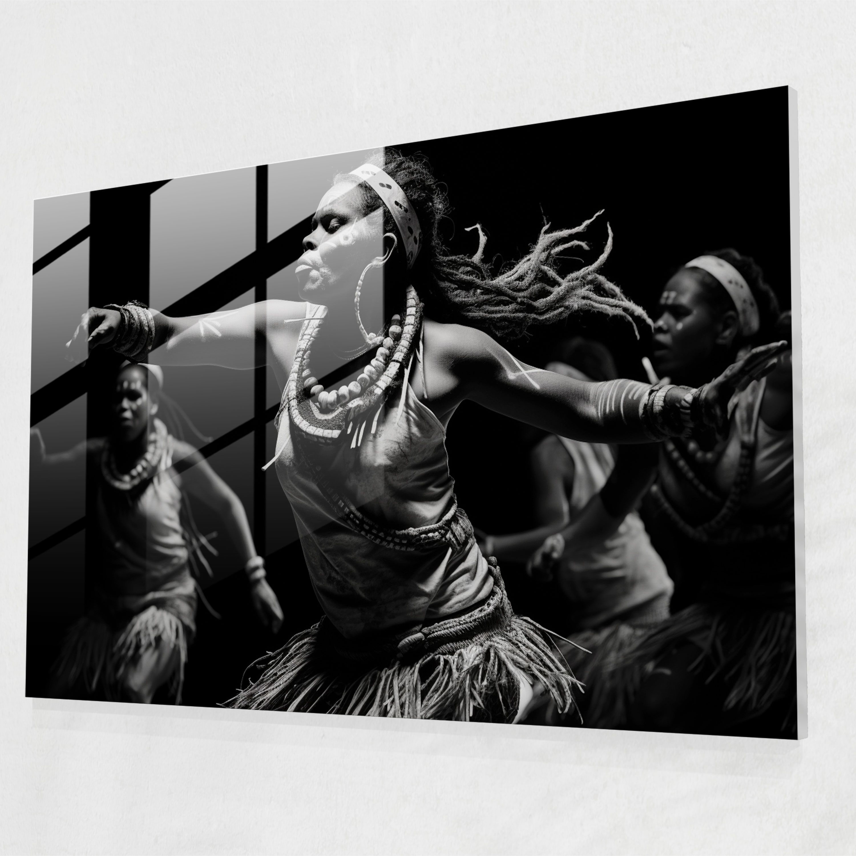 Indigenous Aboriginal Dance Glass Print - Aborginal, Glass Art, Captivating Piece, Indigenous Dance