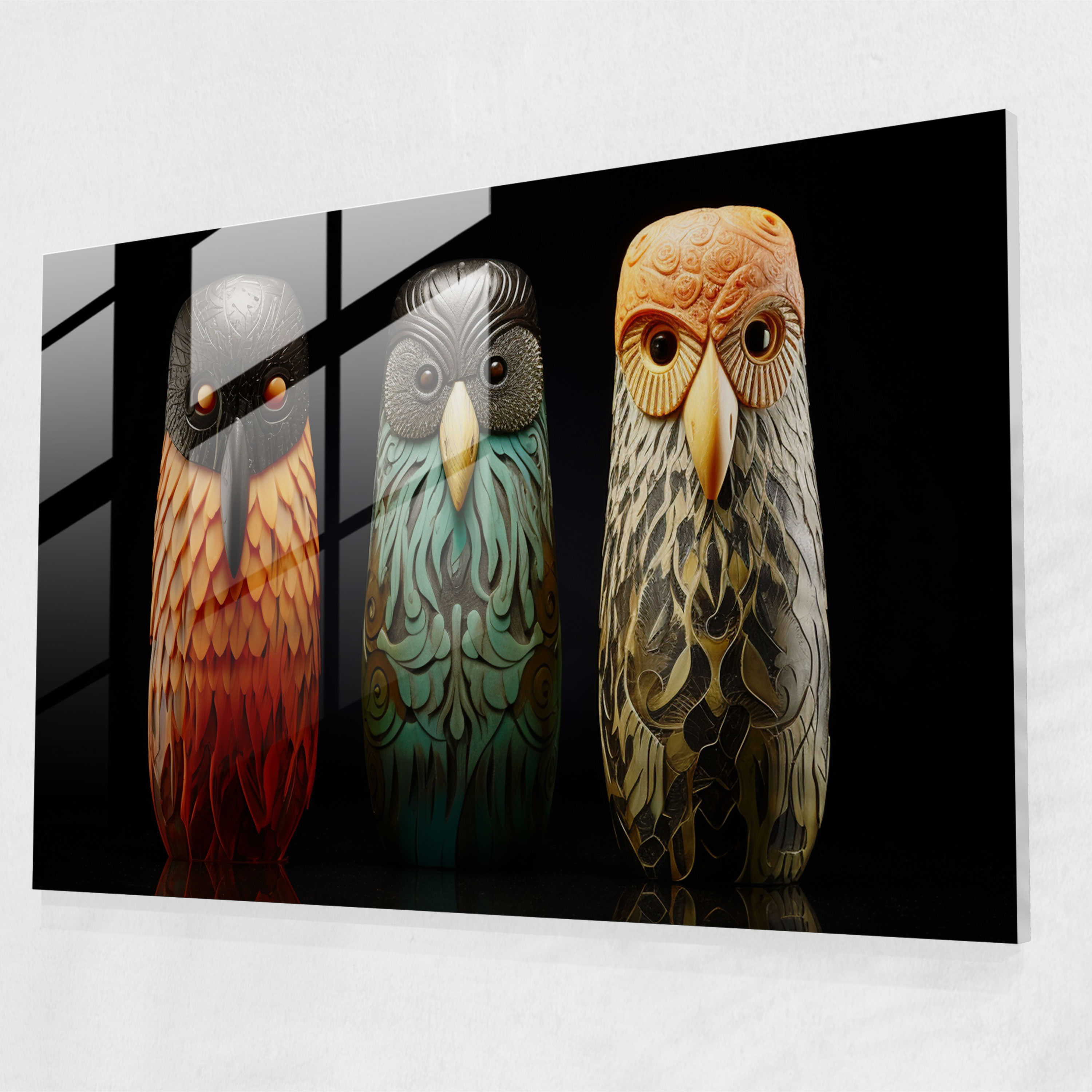 Aboriginal Glass Art - Intricate Totem Sculpture - Aborginal, Glass Wall Art, Modern Art, Glass Art